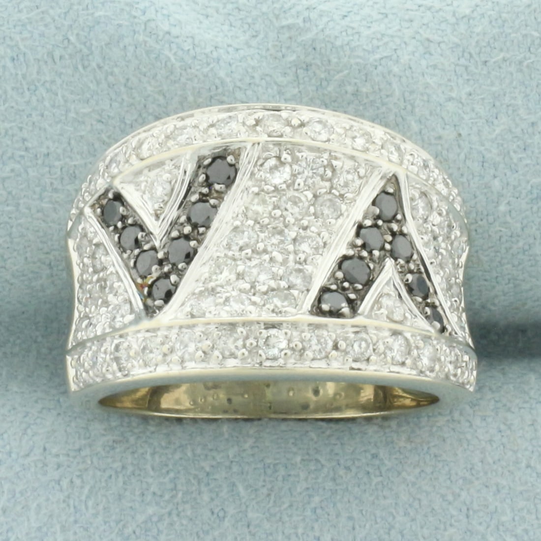 Blank and White Pave Set Diamond Ring in 14k White Gold (1 of 4)