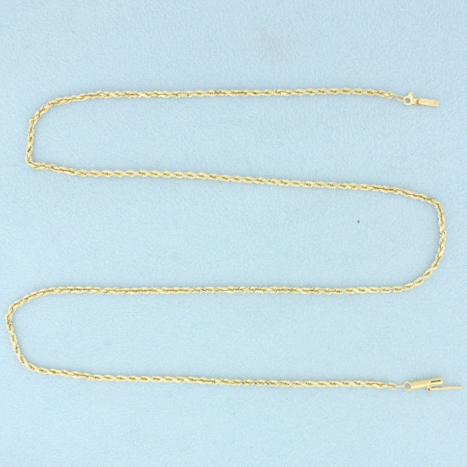 18 Inch Rope Link Chain Necklace in 14k Yellow Gold