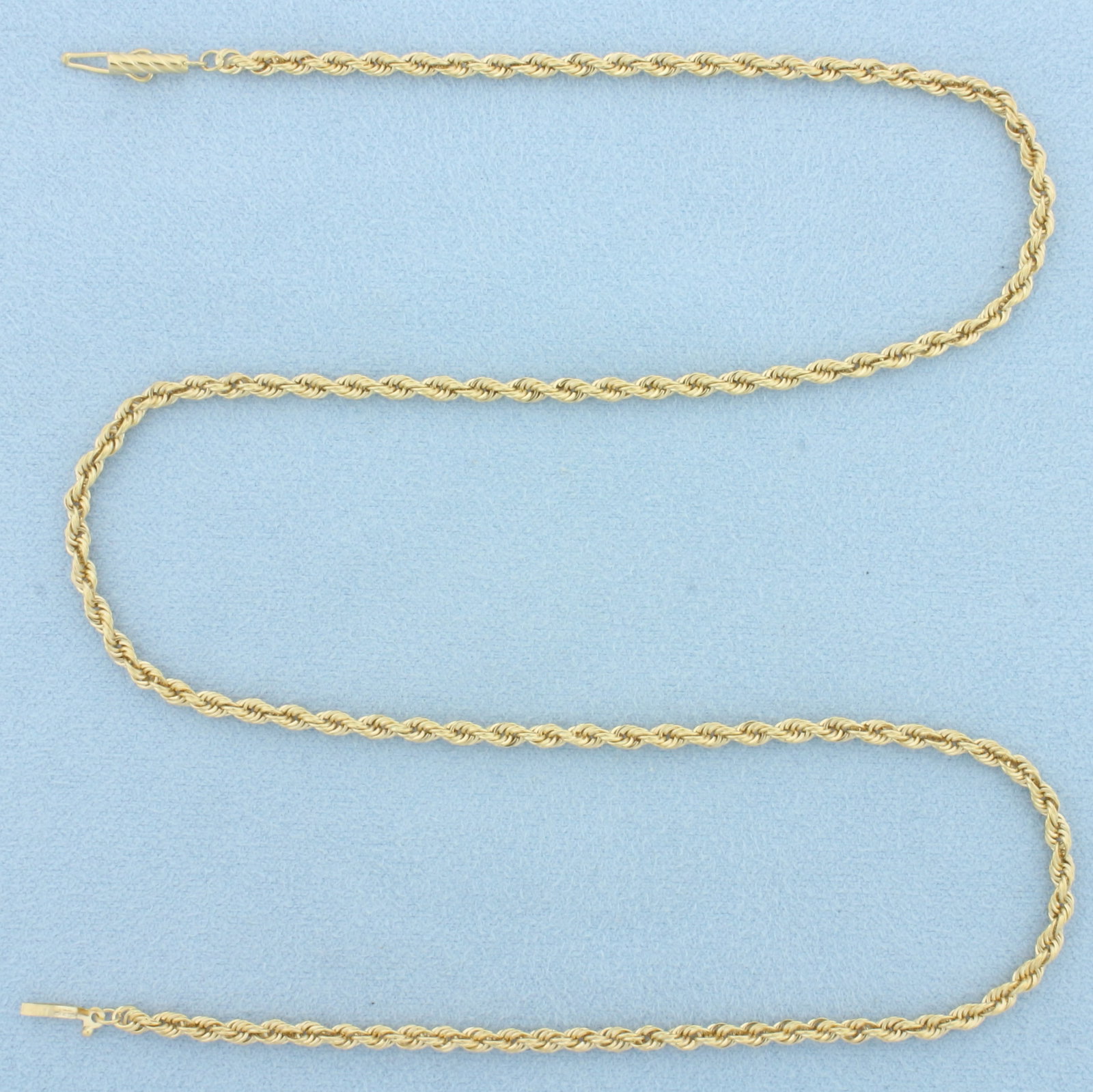 18 Inch Rope Link Chain Necklace in 18k Yellow Gold