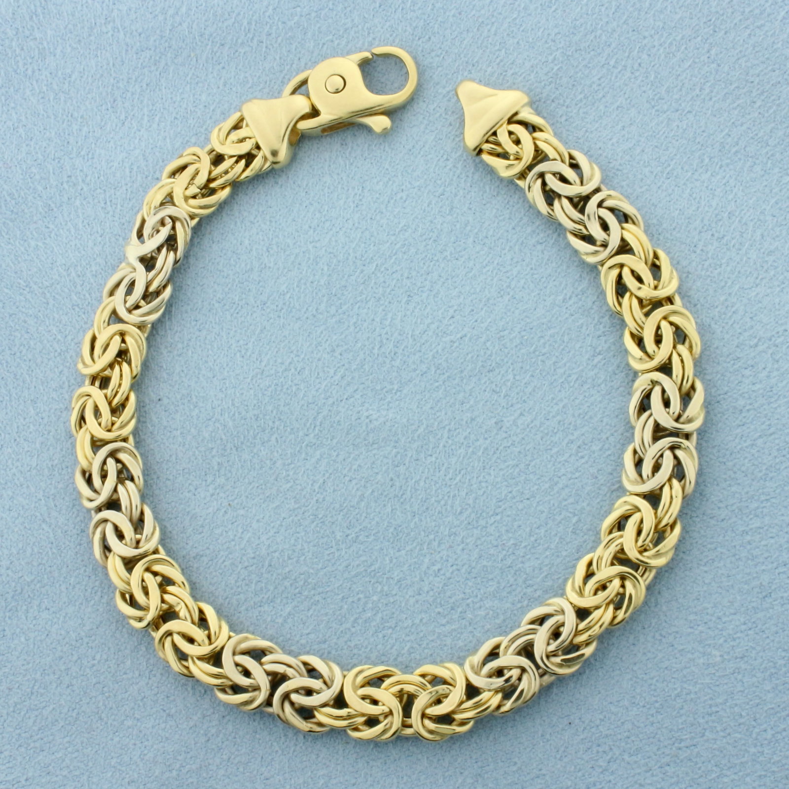 Byzantine Link Bracelet in 18k Yellow and White Gold