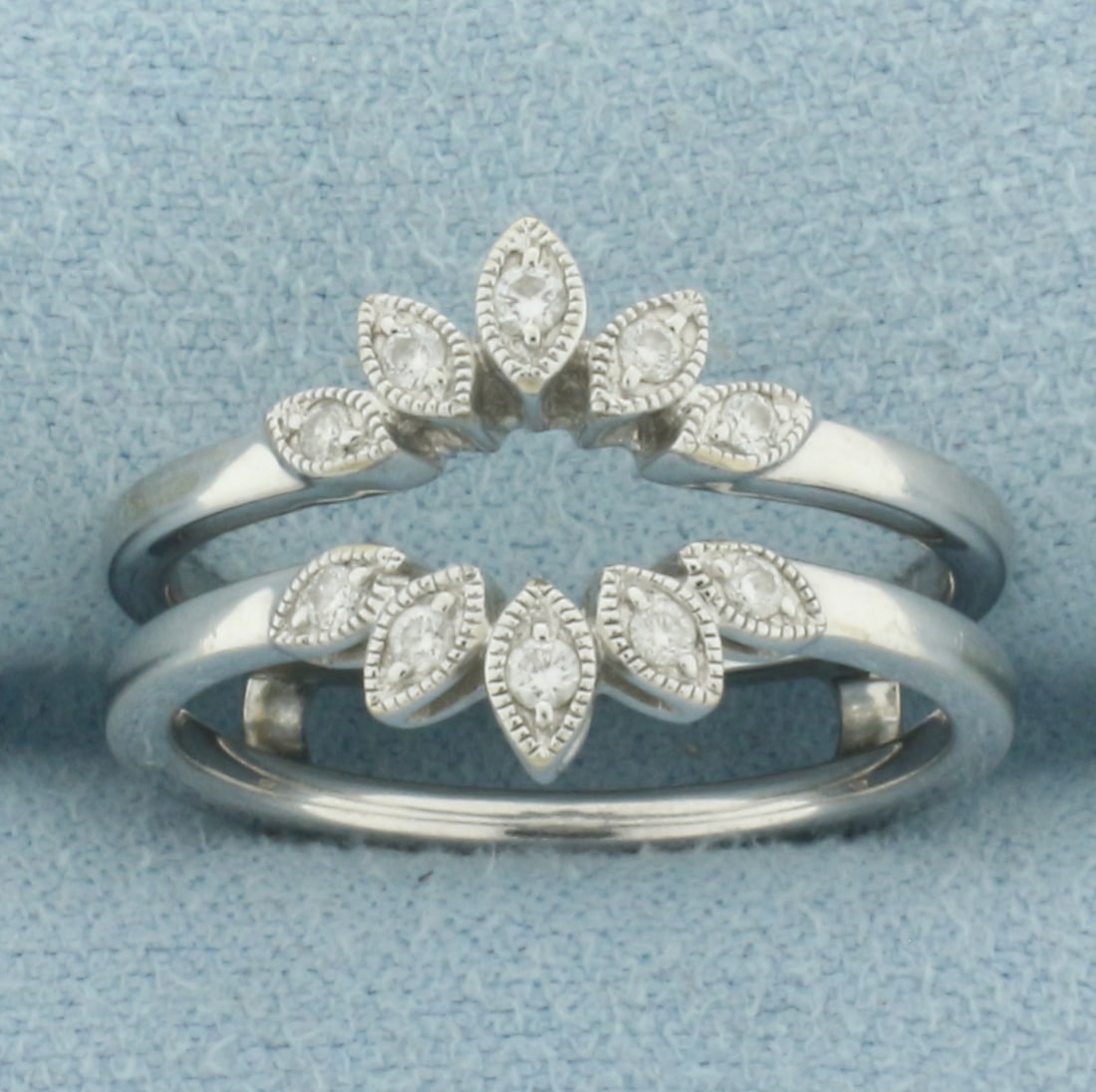 Diamond Enhancer Ring Jacket Ring in 14k White Gold