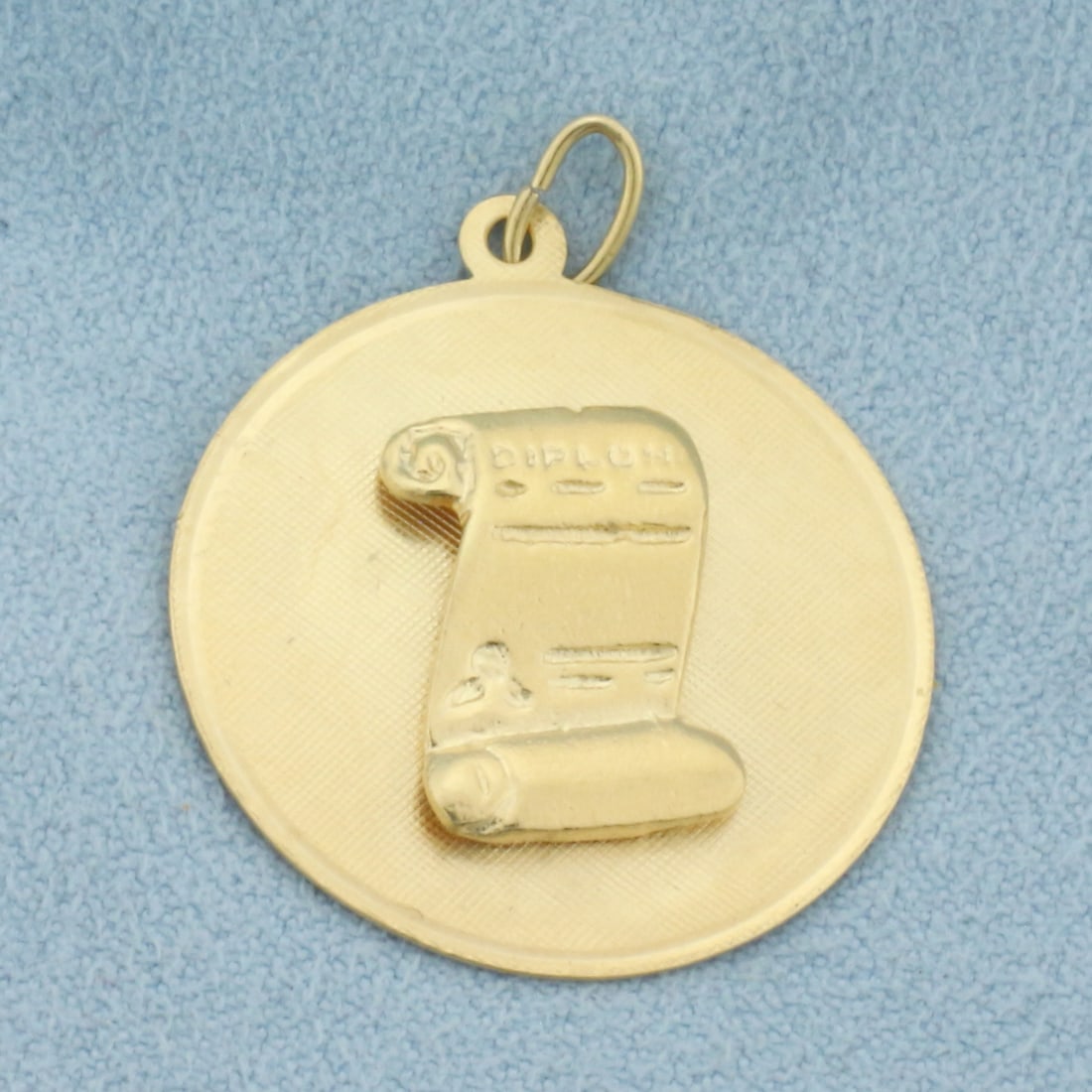 Engravable Diploma Charm or Pendant in 14k Yellow Gold