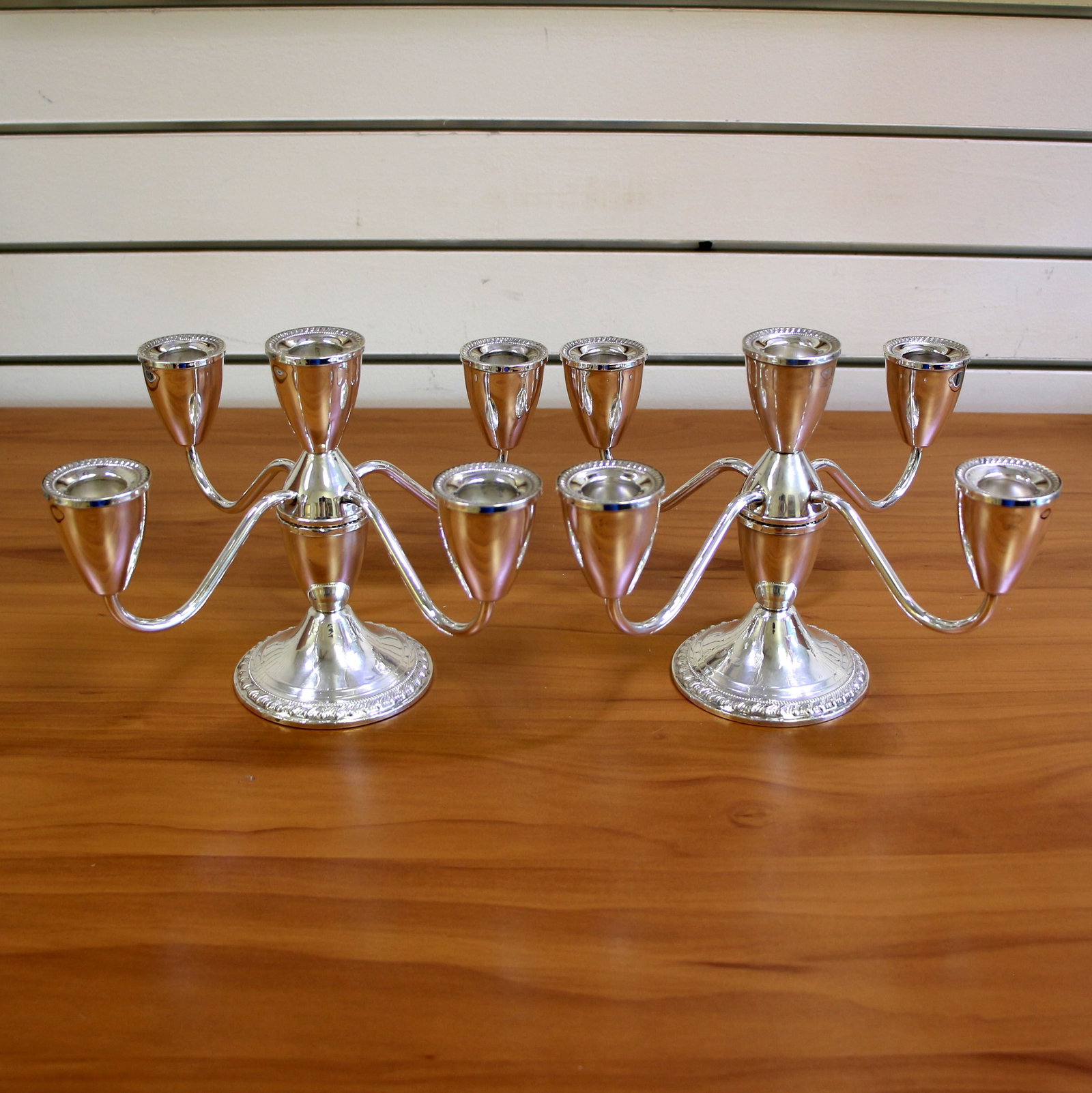 Duchin 5-Light Sterling Silver Candelabras Set of 2 (1 of 4)