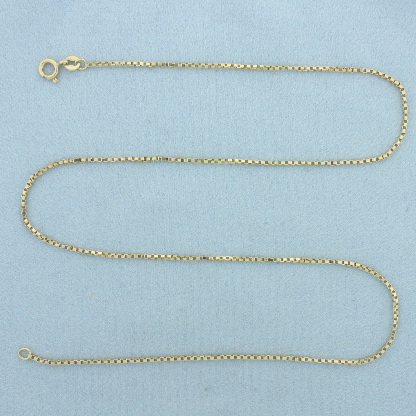 18 Inch Box Link Chain Necklace in 18k Yellow Gold