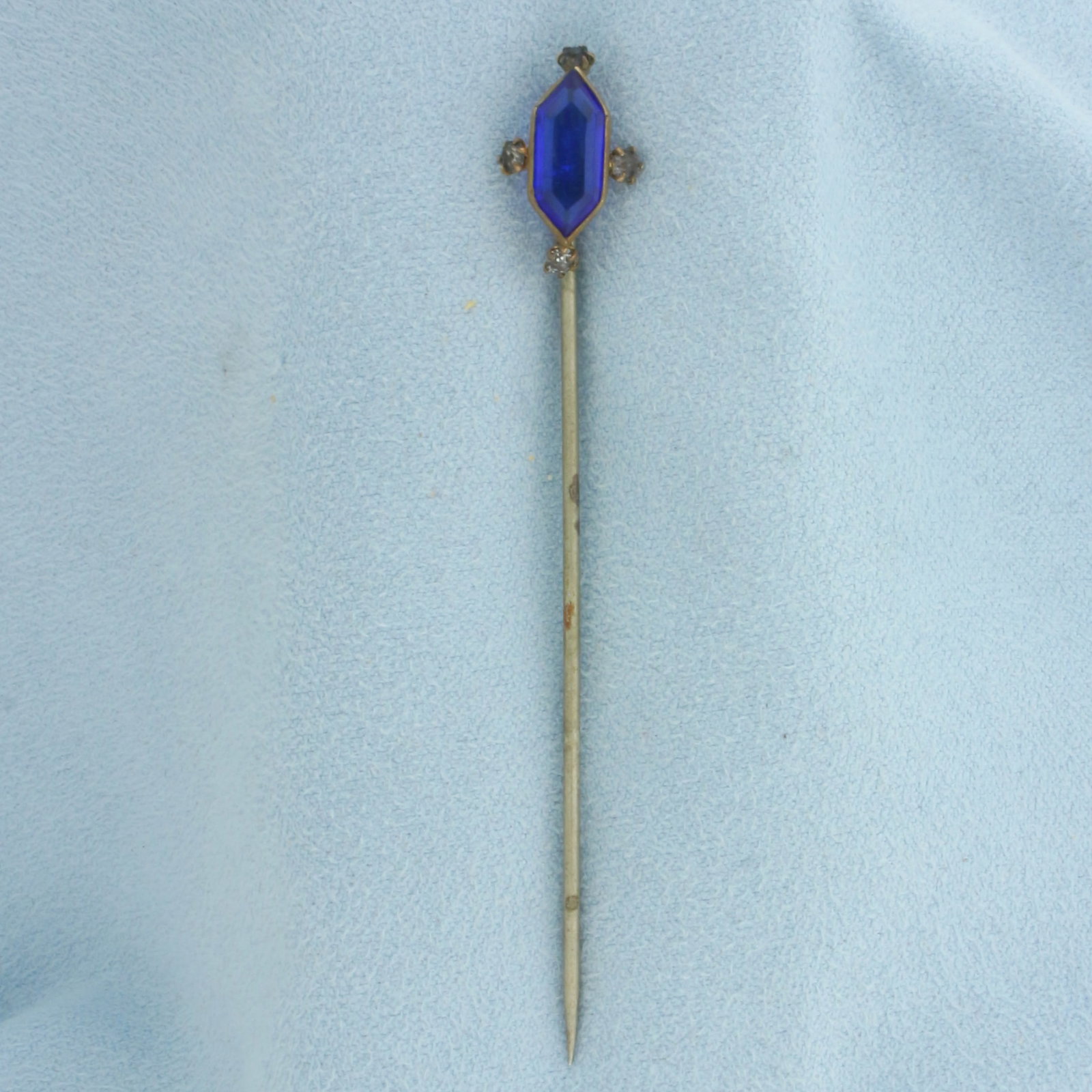 Antique Sapphire Stick Pin
