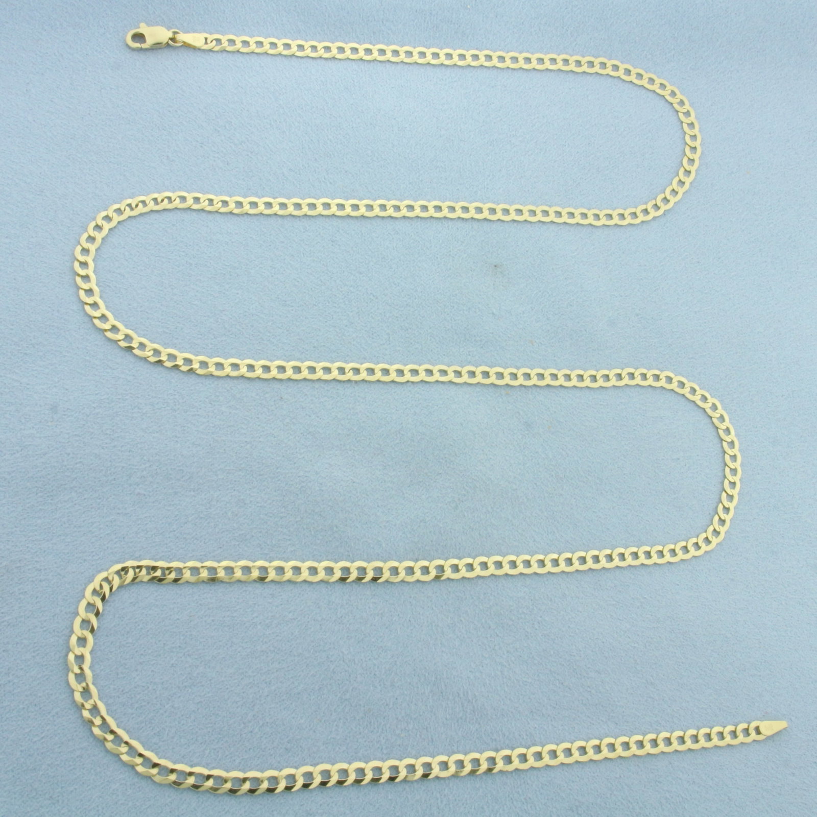 30 Inch Curb Link Chain Necklace in 10k Yellow Gold