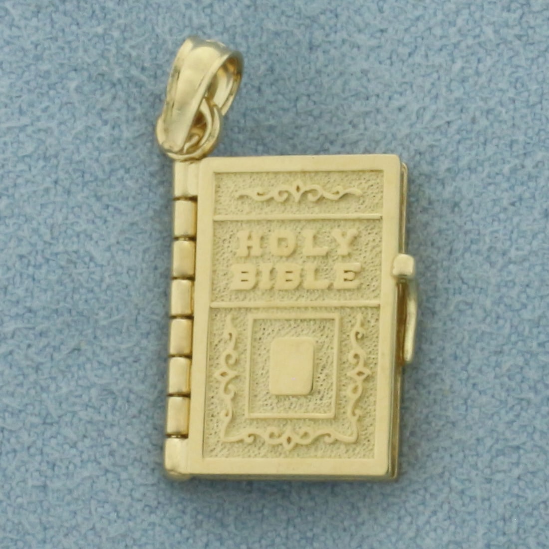 Holy Bible The Lords Prayer Pendant or Charm in 14k Yellow Gold