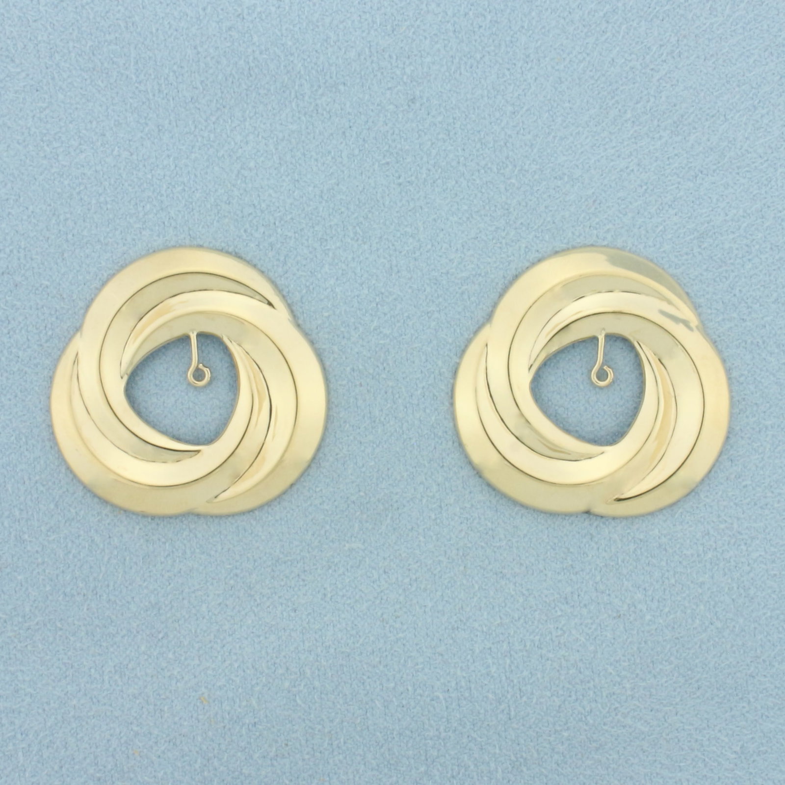 Triple Circle Stud Earring Enhancers in 14k Yellow Gold