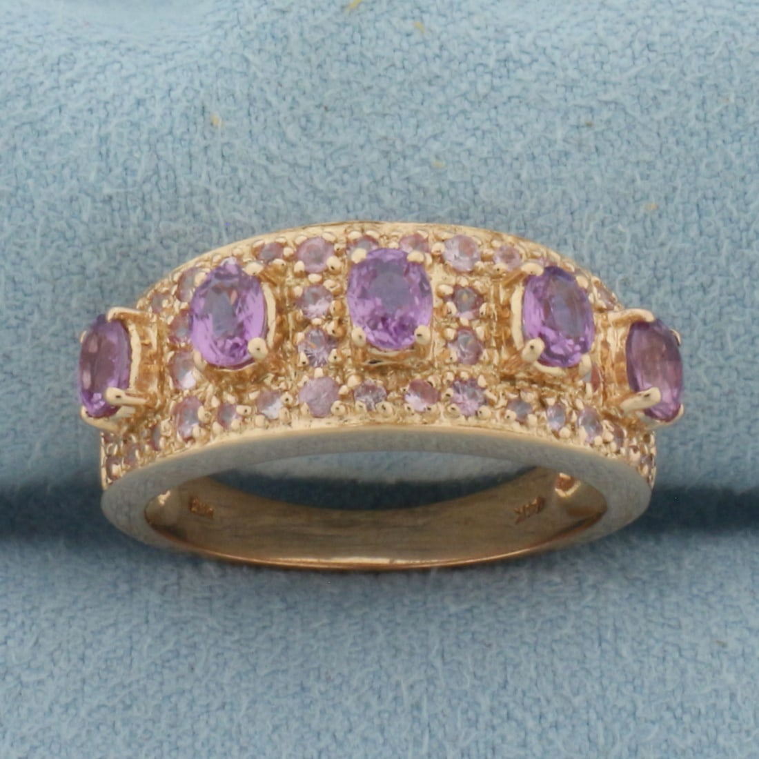 Purple Sapphire Ring in 14K Rose Gold