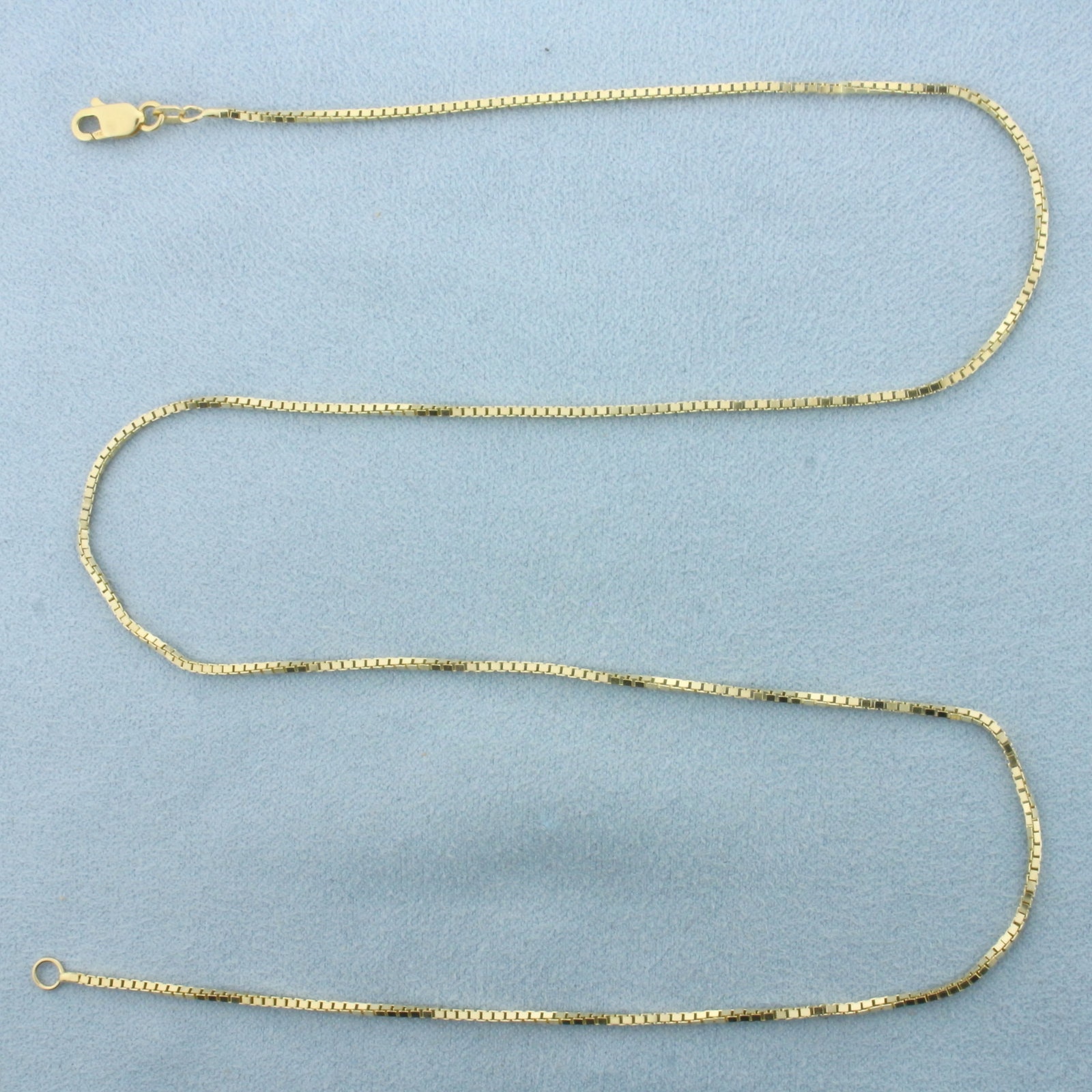 20 Inch Italian Box Link Chain Necklace in 14k Yellow Gold