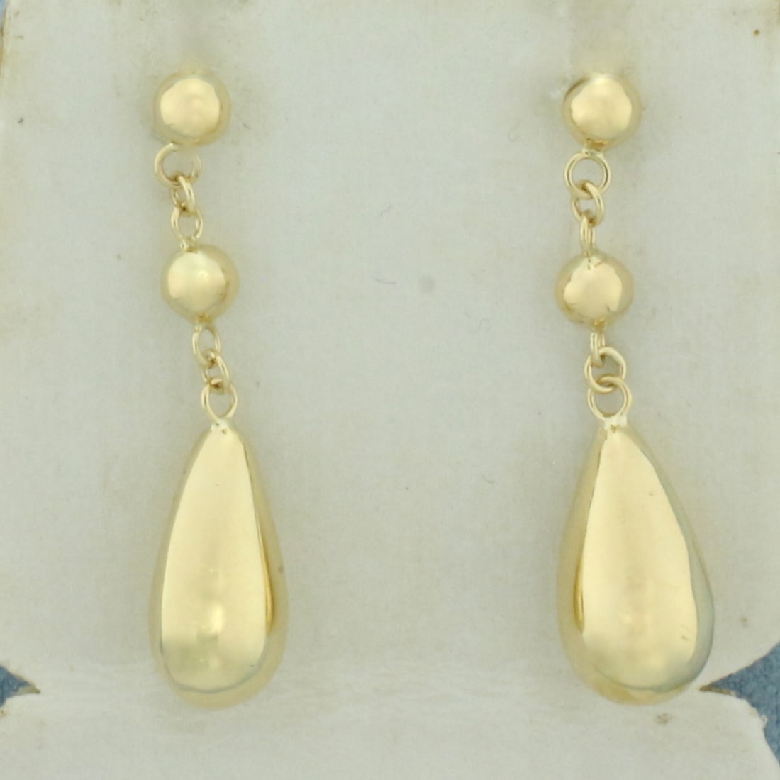 Teardrop Dangle Earrings in 14K Yellow Gold