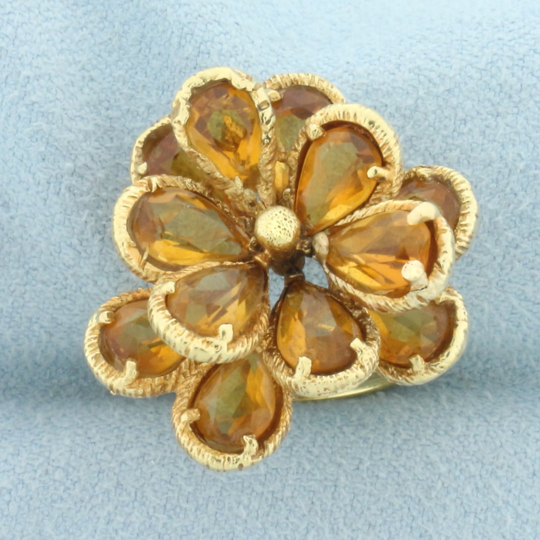 Citrine Flower Ring in 14k Yellow Gold (1 of 4)