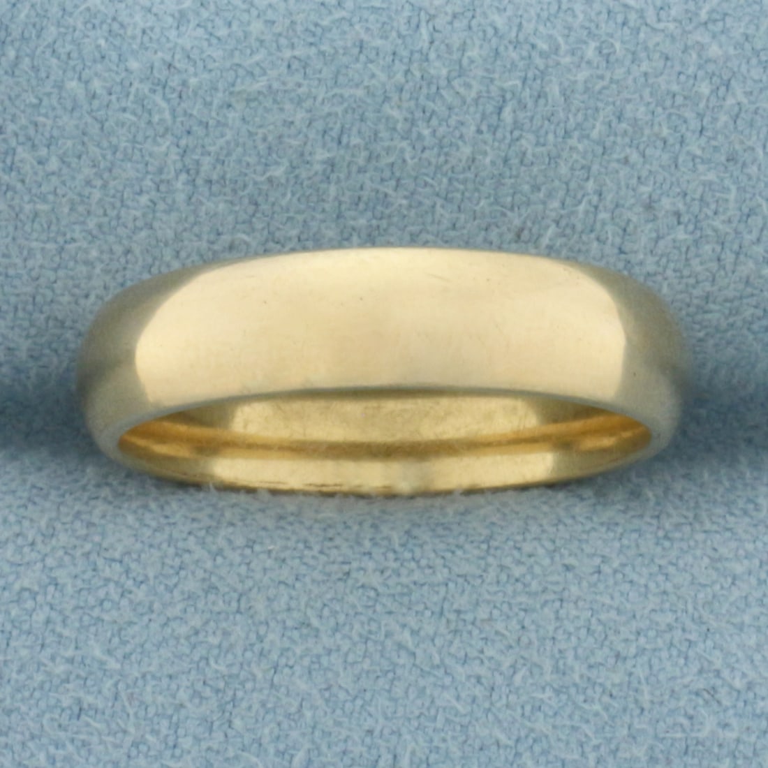 Mens Half Dome Wedding Band Ring in 14k Yellow Gold: In 14k Yellow Gold. 5.2mm wide. Size 9. 7.0g.