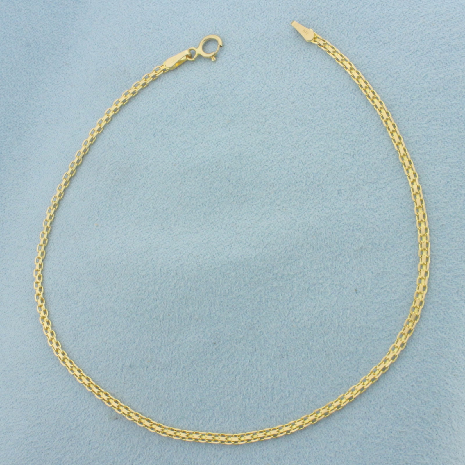 Bismark Link Anklet in 14k Yellow Gold