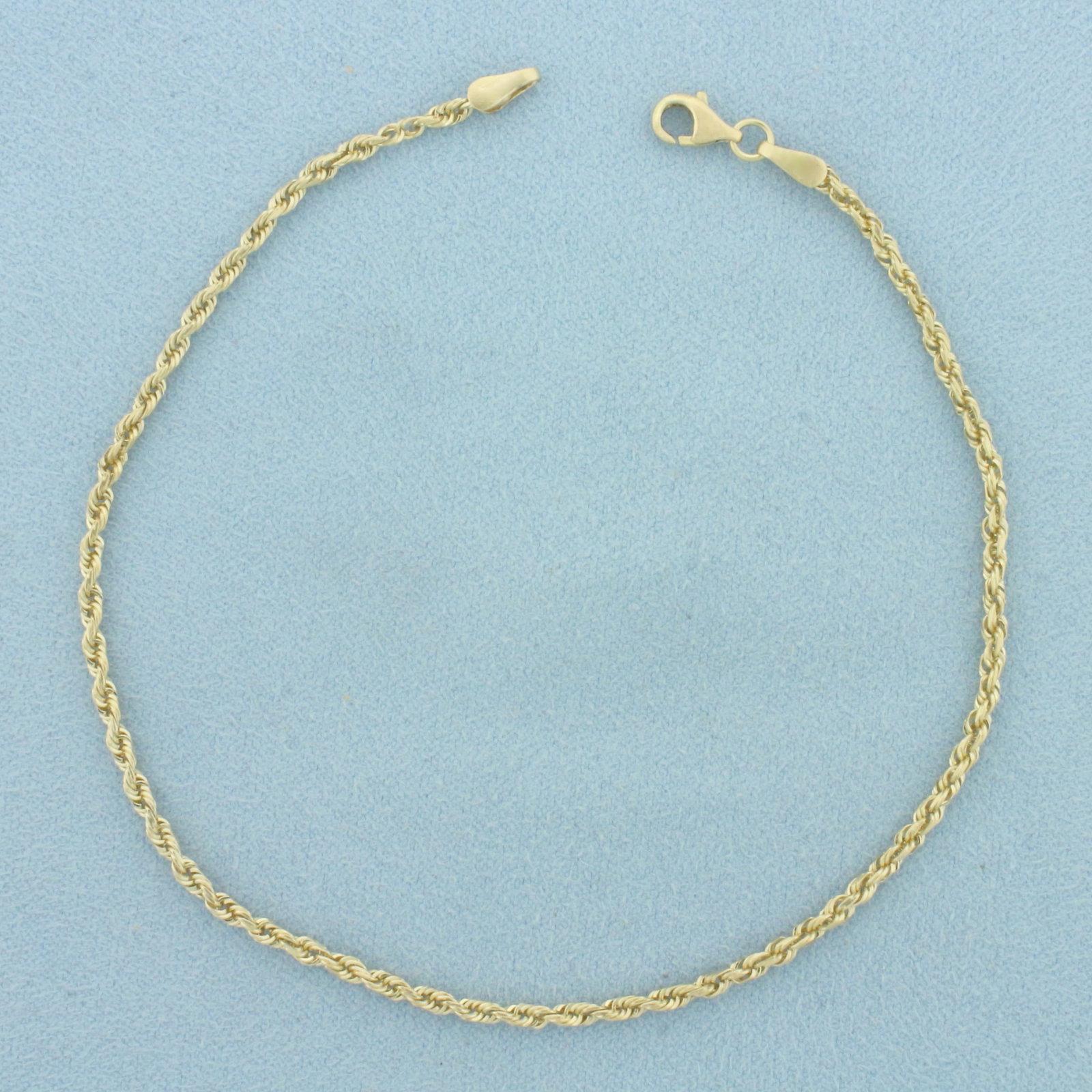 Rope Anklet in 10k Yellow Gold