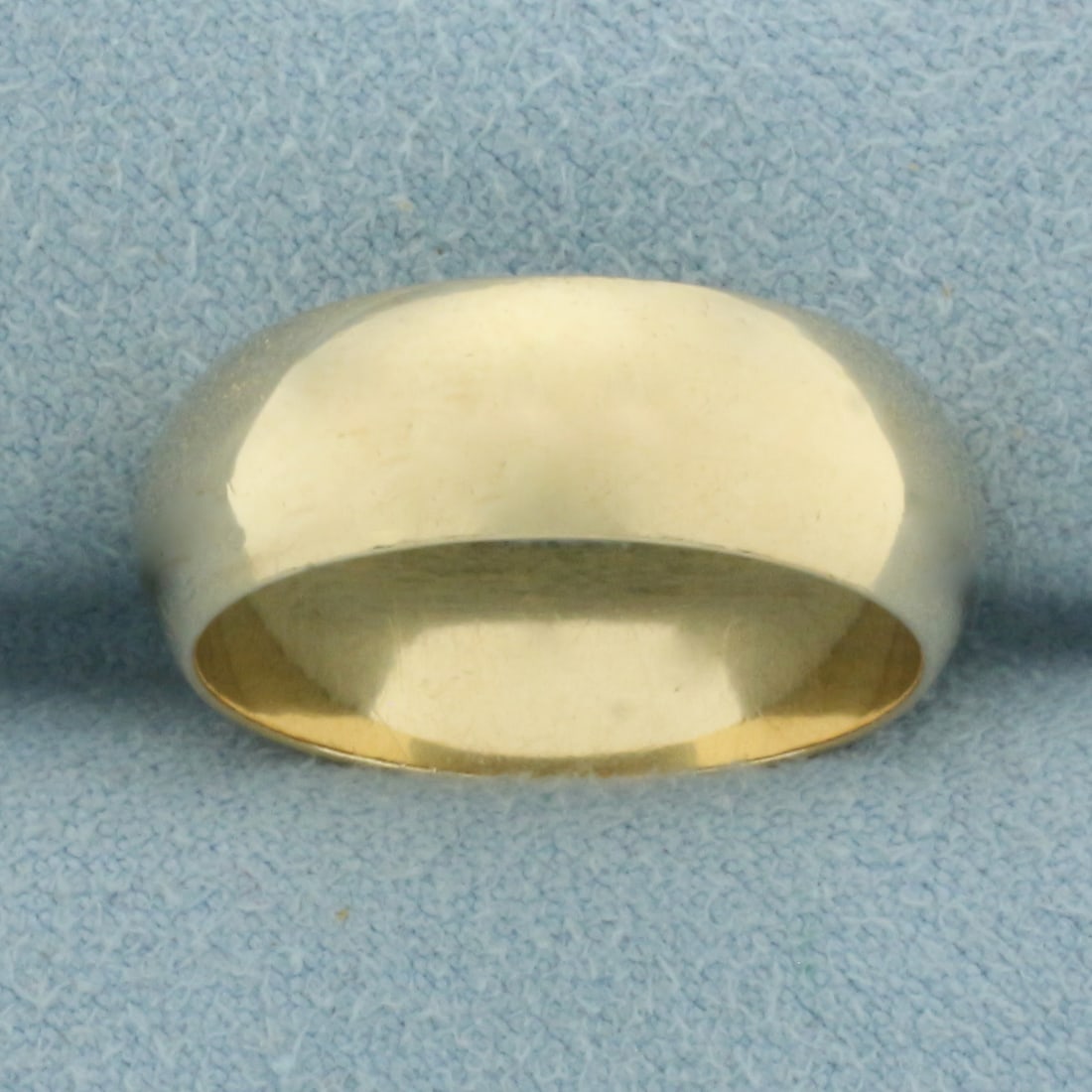 Half Dome Wedding Band Ring in 14k Yellow Gold