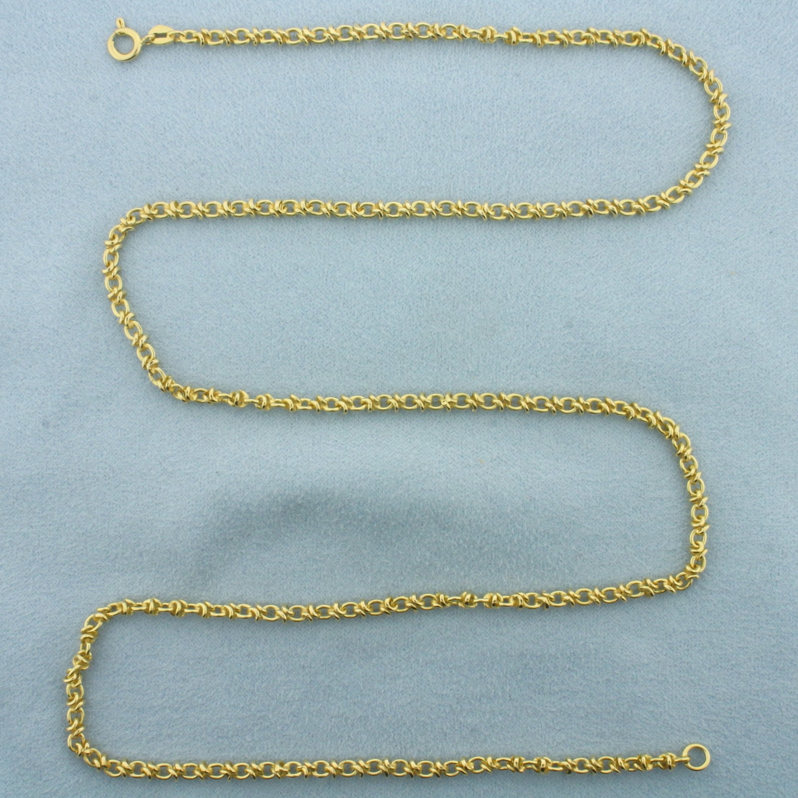 24 Inch Fancy Rolo Byzantine Link Chain Necklace in 18k Yellow Gold (1 of 2)