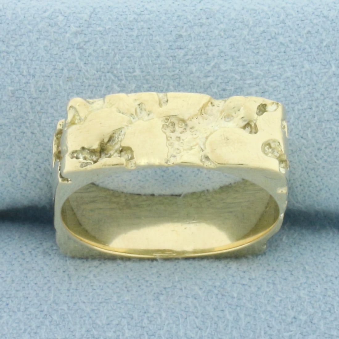 Squared Nugget Ring in 14k Yellow Gold