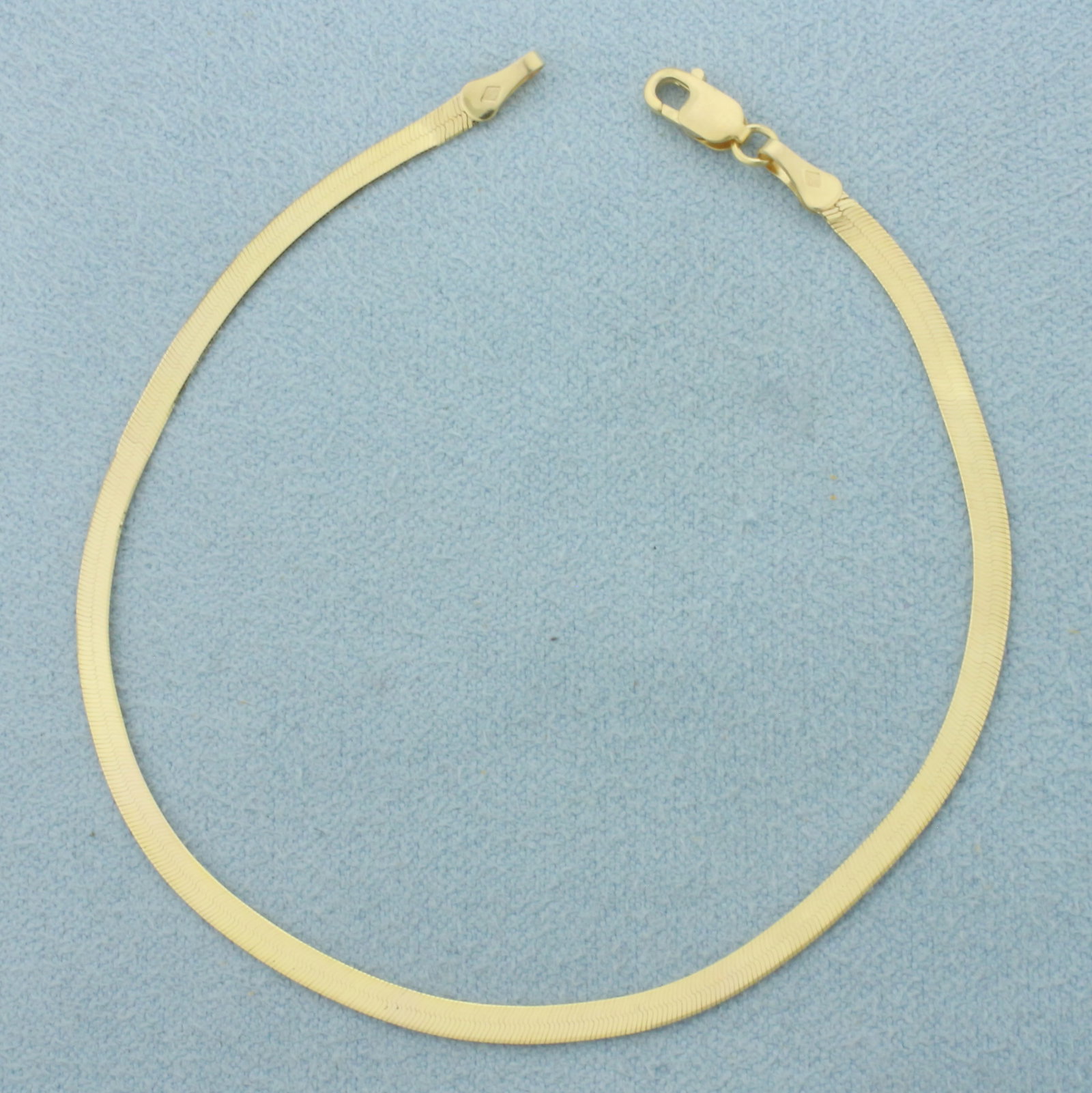 Italian Herringbone Bracelet in 14k Yellow Gold