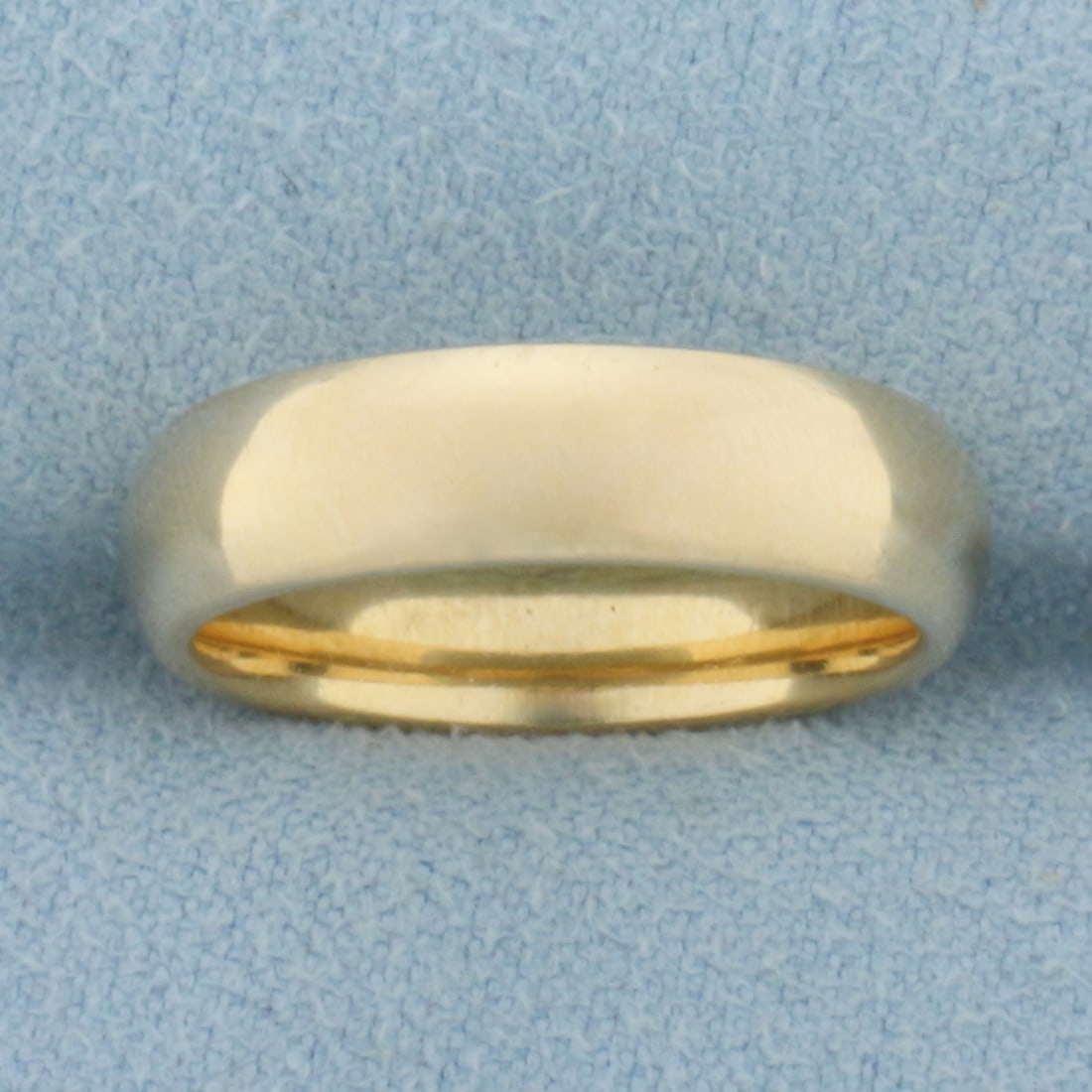 Half Dome 5mm Ladies Wedding Band Ring in 14k Yellow Gold