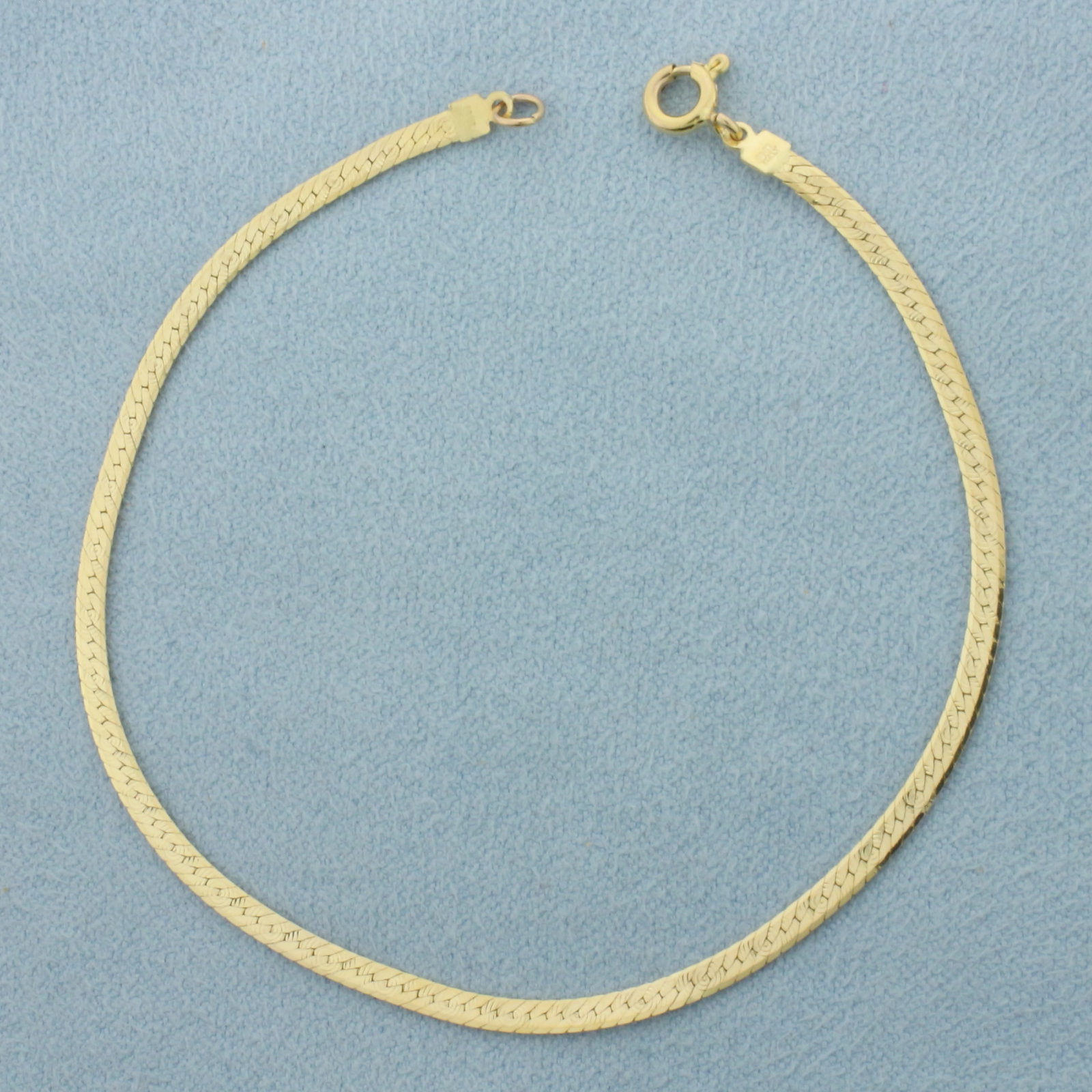 Italian Herringbone Bracelet in 14k Yellow Gold