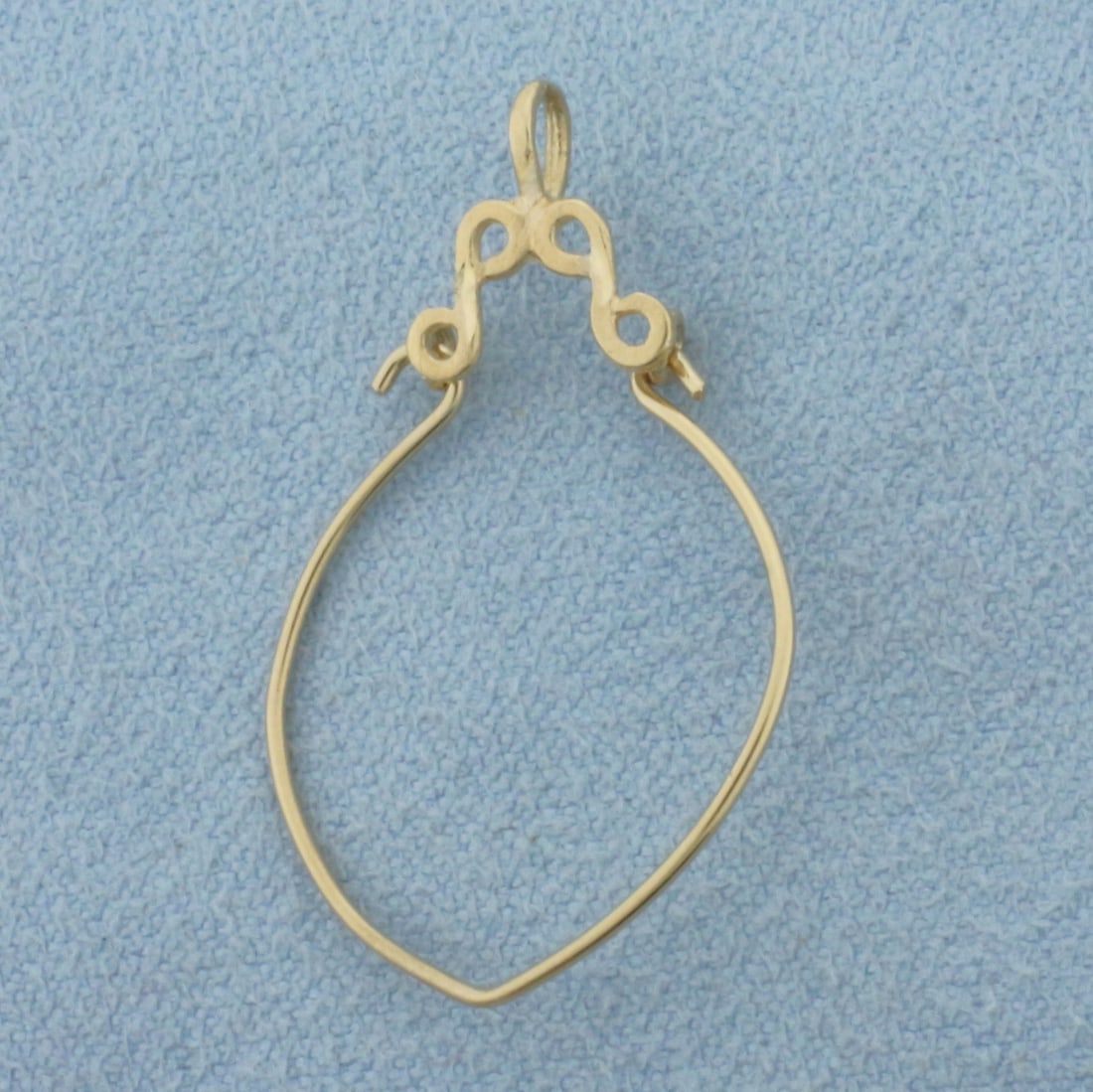 Charm Holder Pendant in 14k Yellow Gold