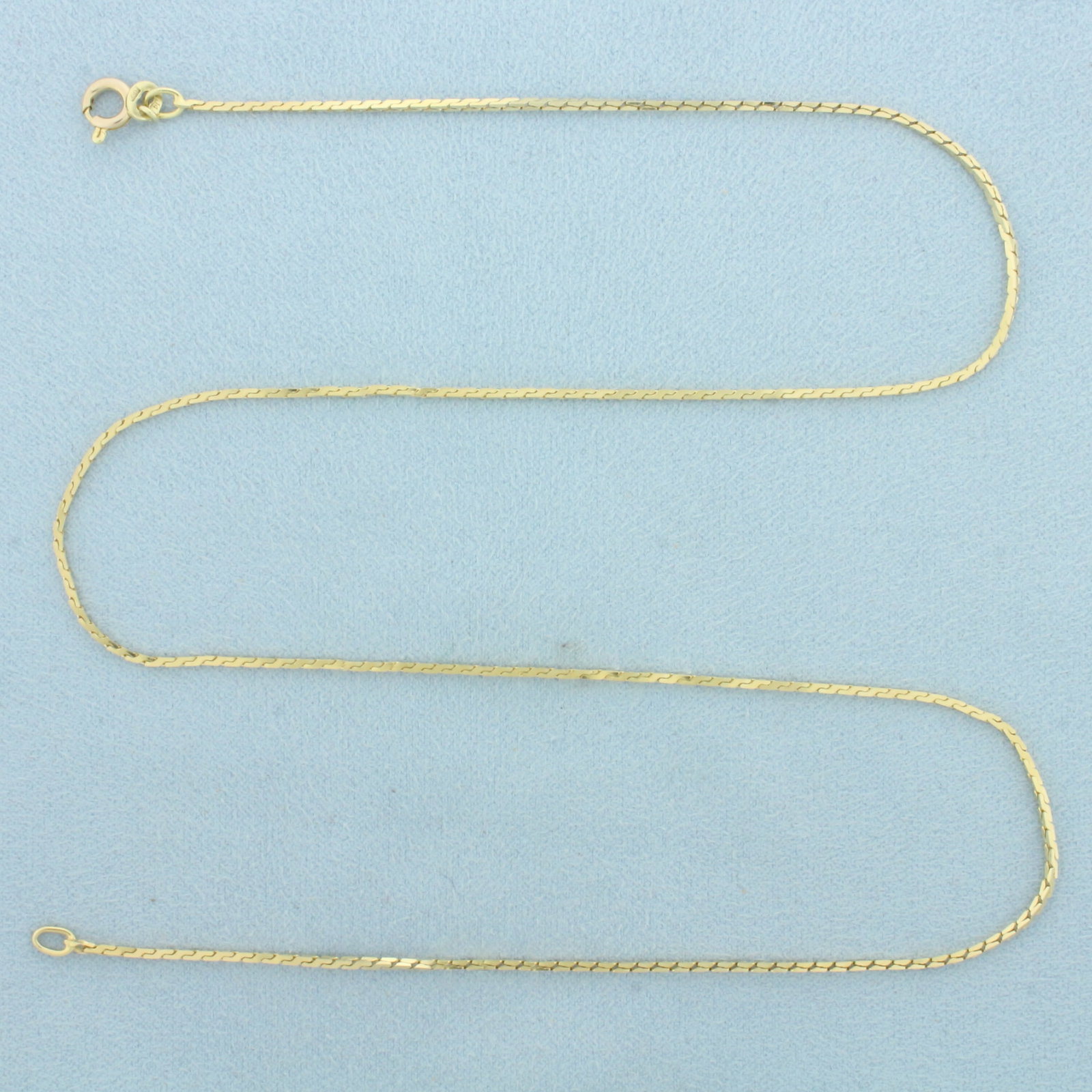 19 Inch Italian S-Link Chain Link Necklace in 14k Yellow Gold