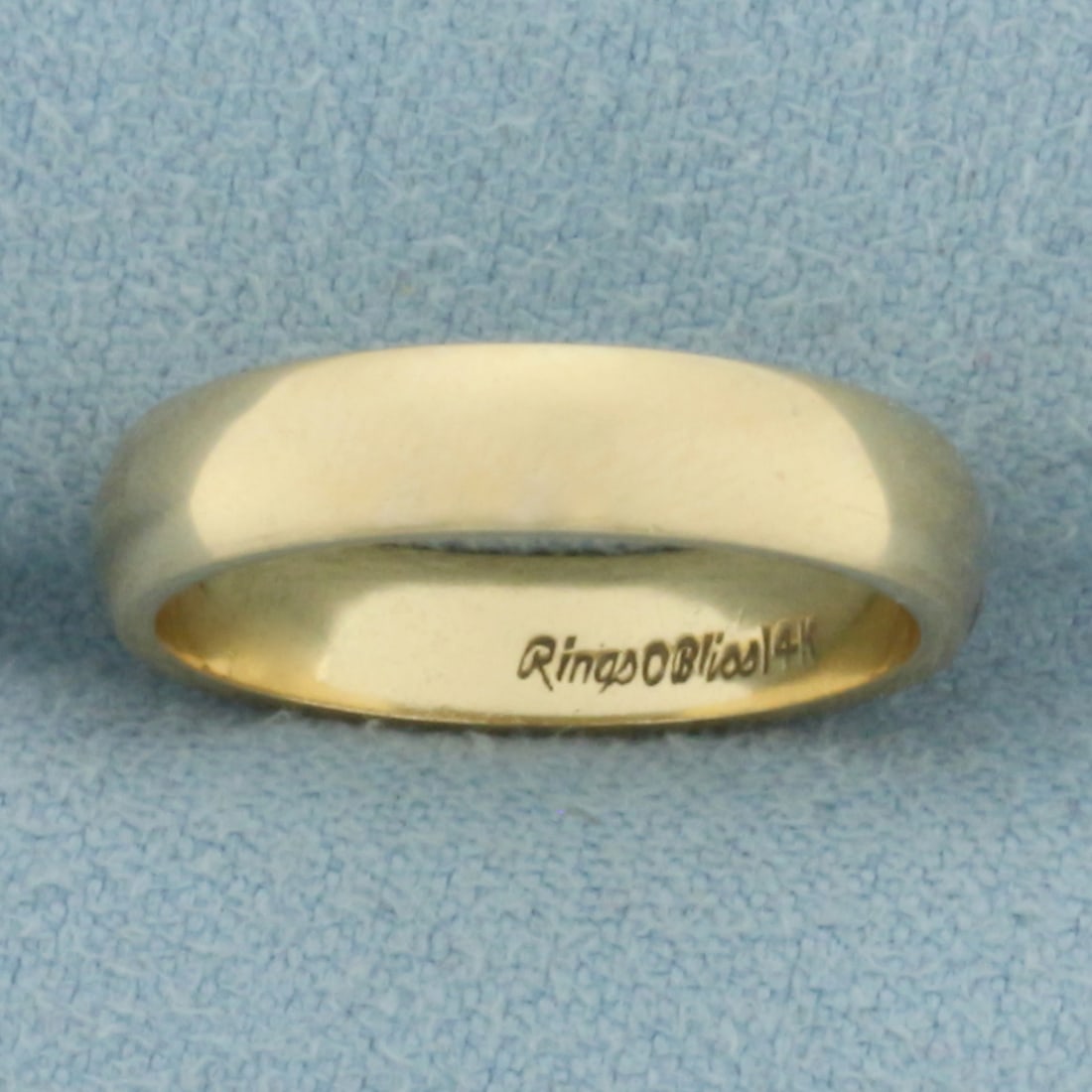 Ladies 4mm Wedding Band Ring in 14k Yellow Gold