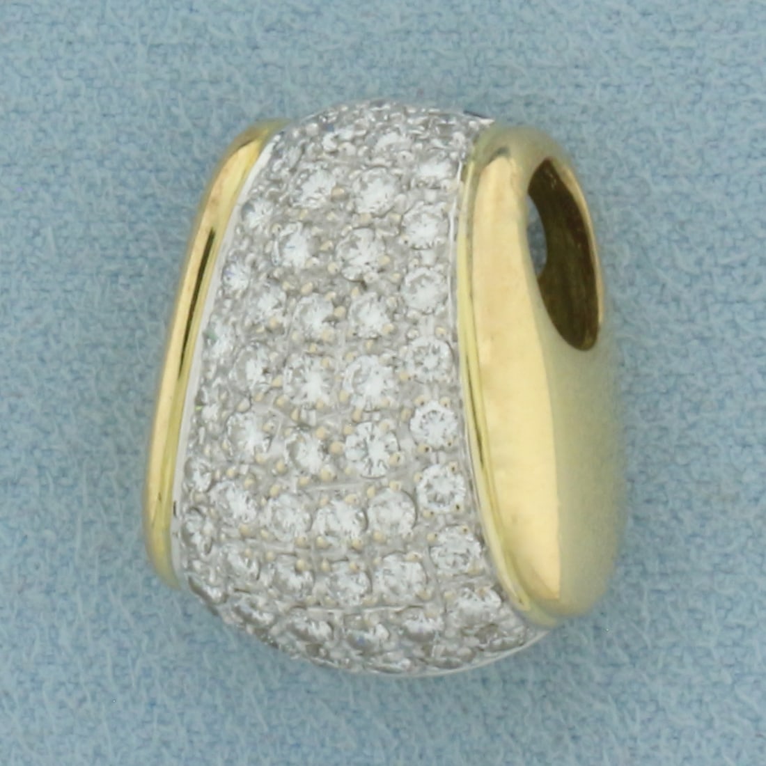 Pave Diamond Slide Pendant in 18k Yellow Gold