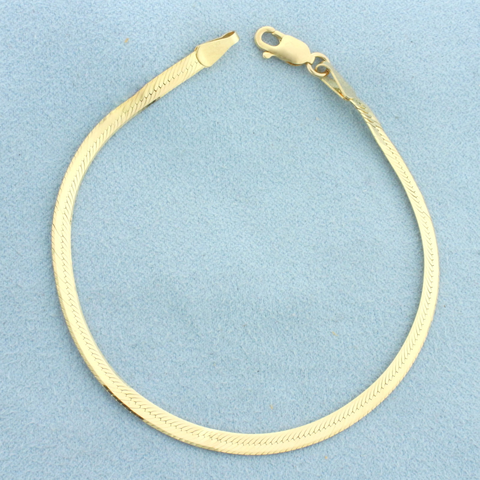 Italian Herringbone Bracelet in 14k Yellow Gold