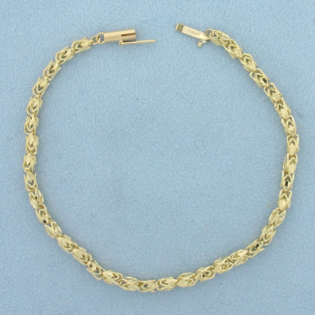 Diamond Cut Turkish Rope Link Bracelet in 14K Yellow Gold