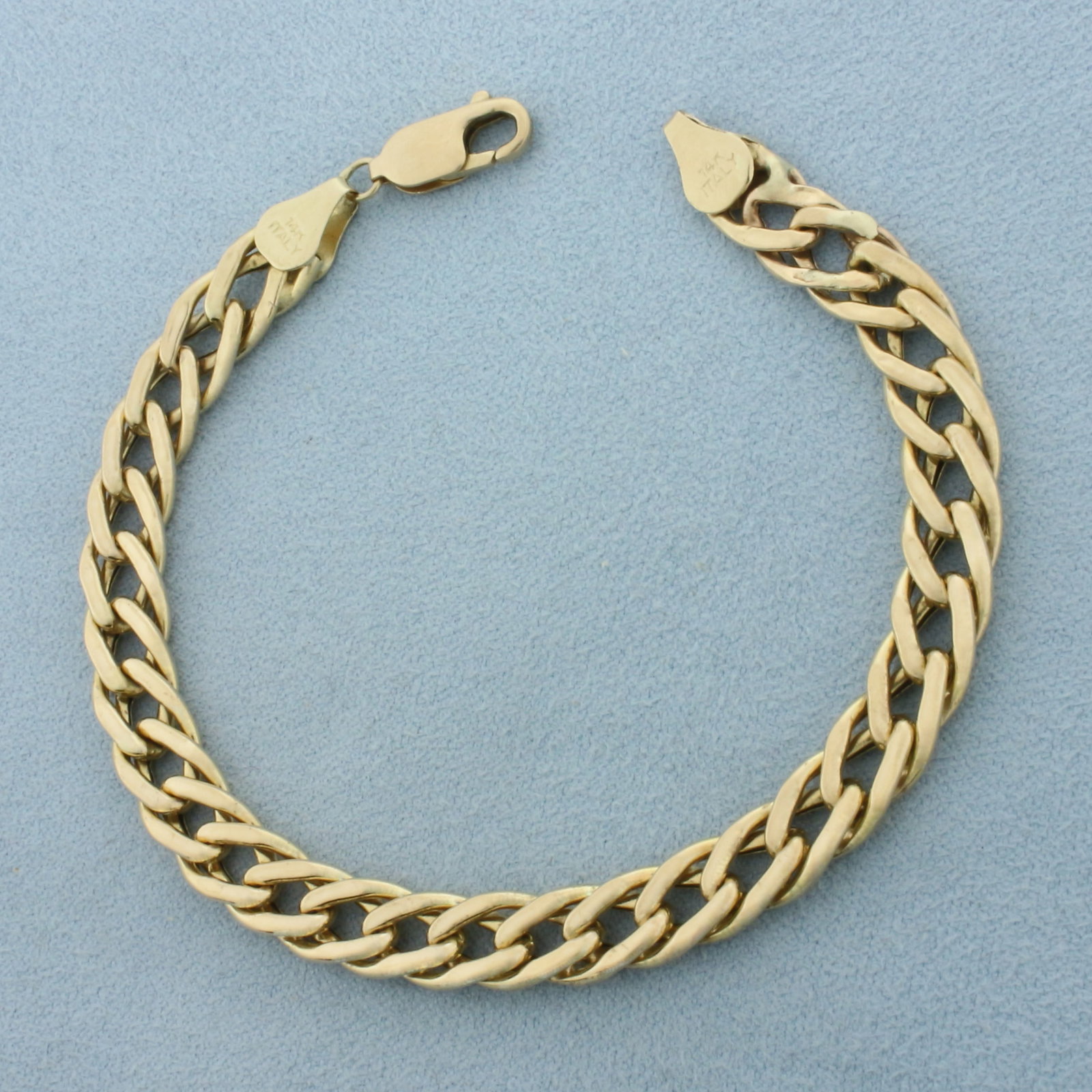 Italian Curb Link Bracelet in 14k Yellow Gold