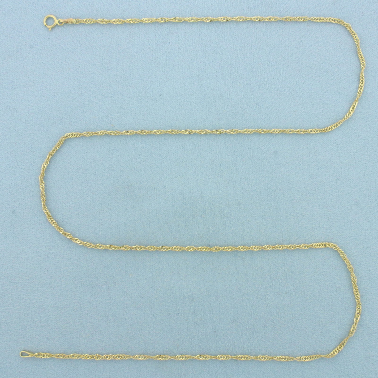21 Inch Italian Prince of Wales Chain Link Necklace in 10k Yellow Gold