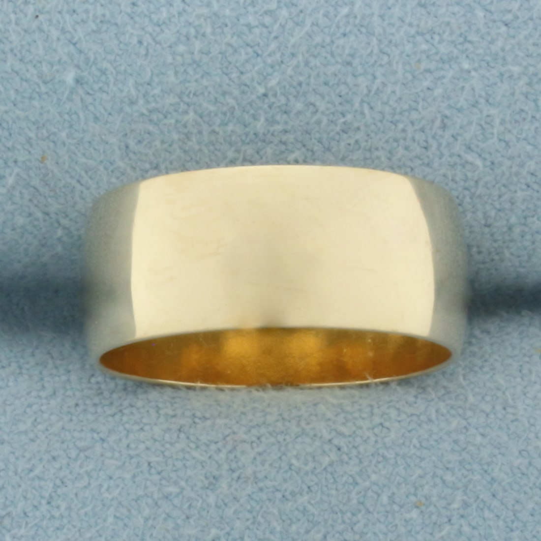 8mm Half Dome Wide Band Ring in 14k Yellow Gold