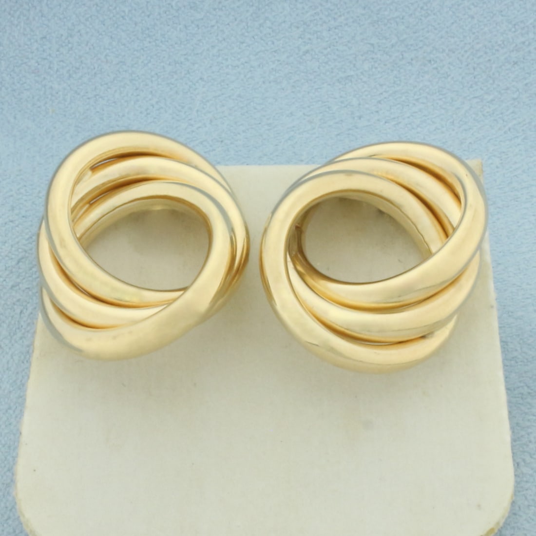 Triple Circle Earrings in 14k Yellow Gold