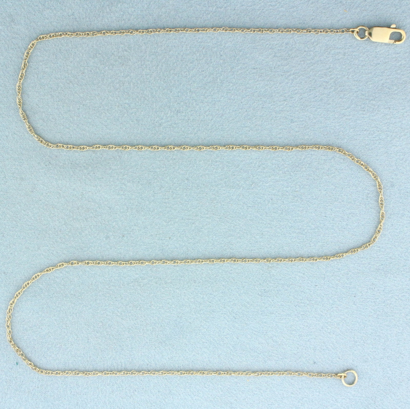 19 Inch Prince of Wales Link Chain Necklace in 14k White Gold