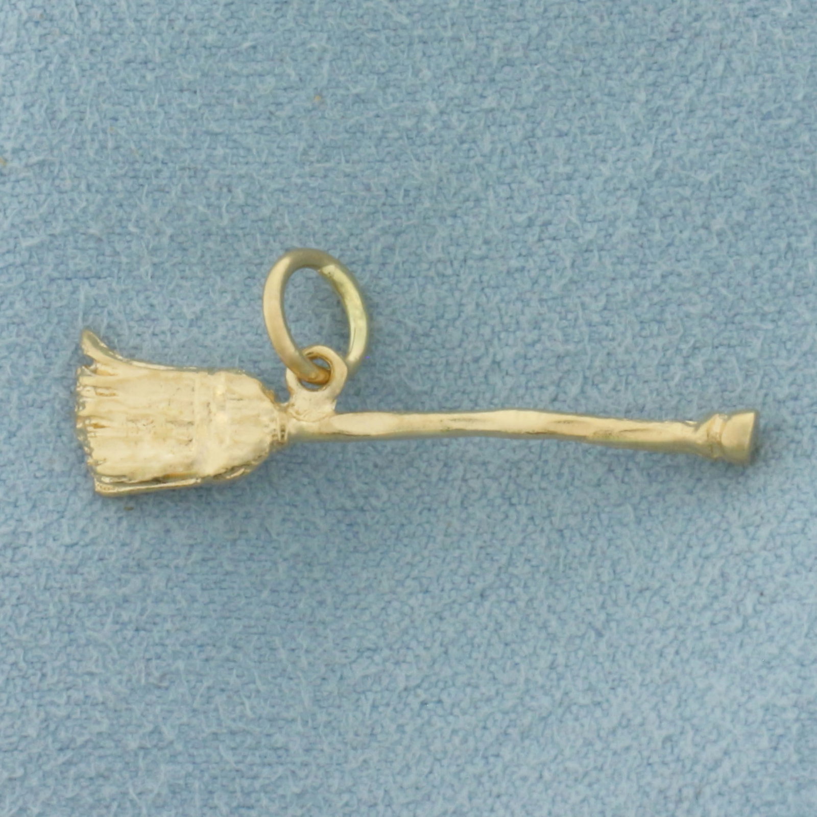 Broom Charm or Pendant in 14k Yellow Gold