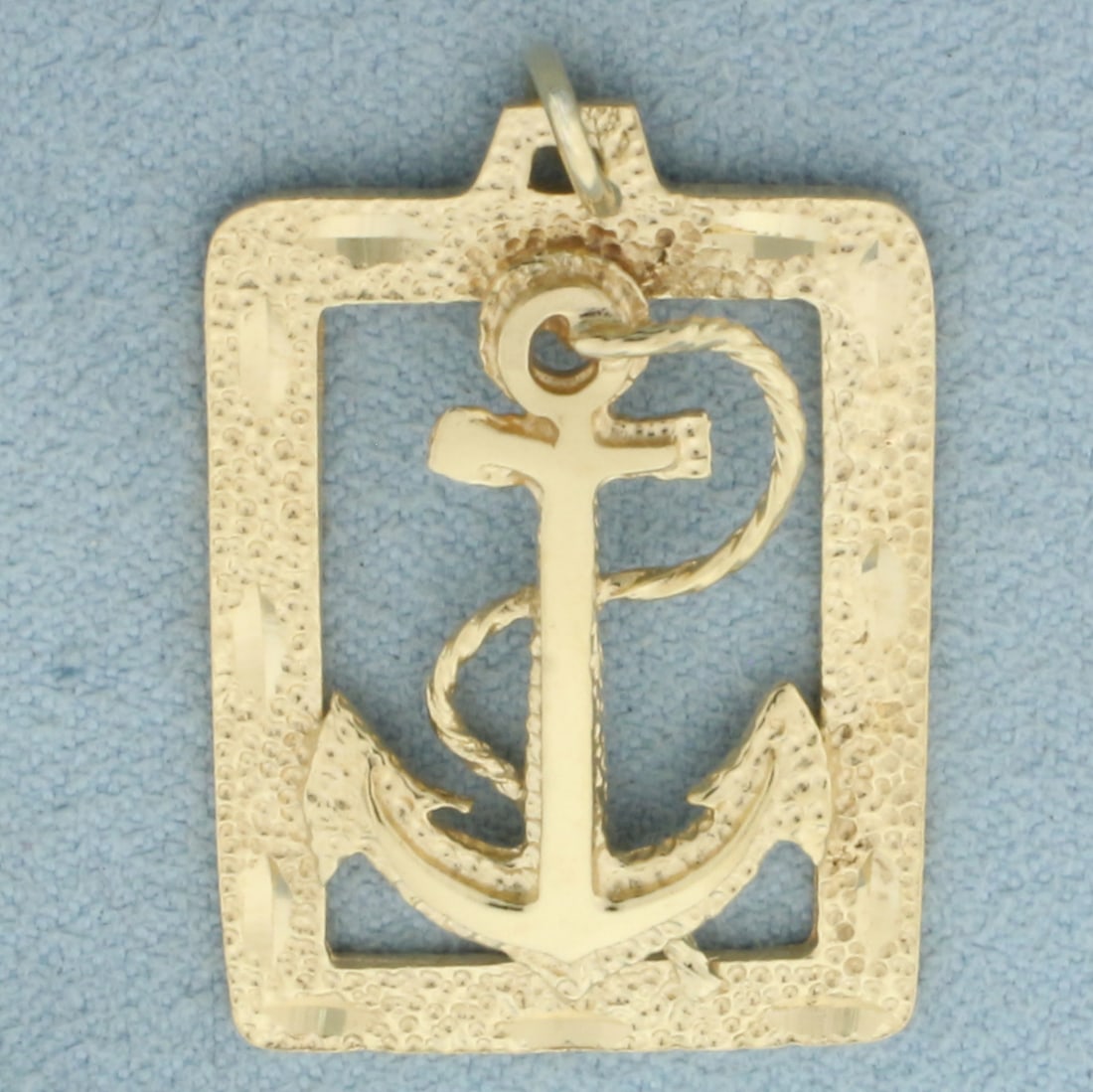 Ships Anchor Nautical Pendant or Charm in 14k Yellow Gold