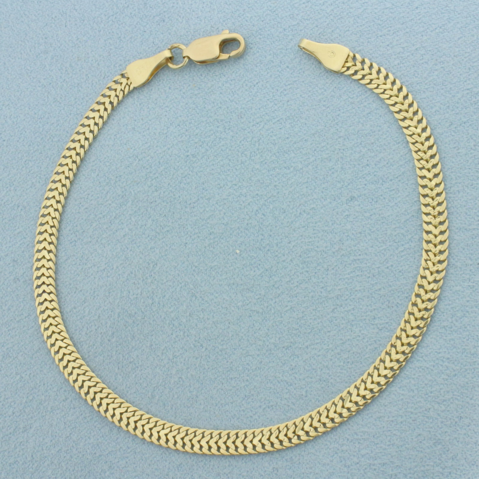 Italian Woven Mesh Link Bracelet in 14k Yellow Gold