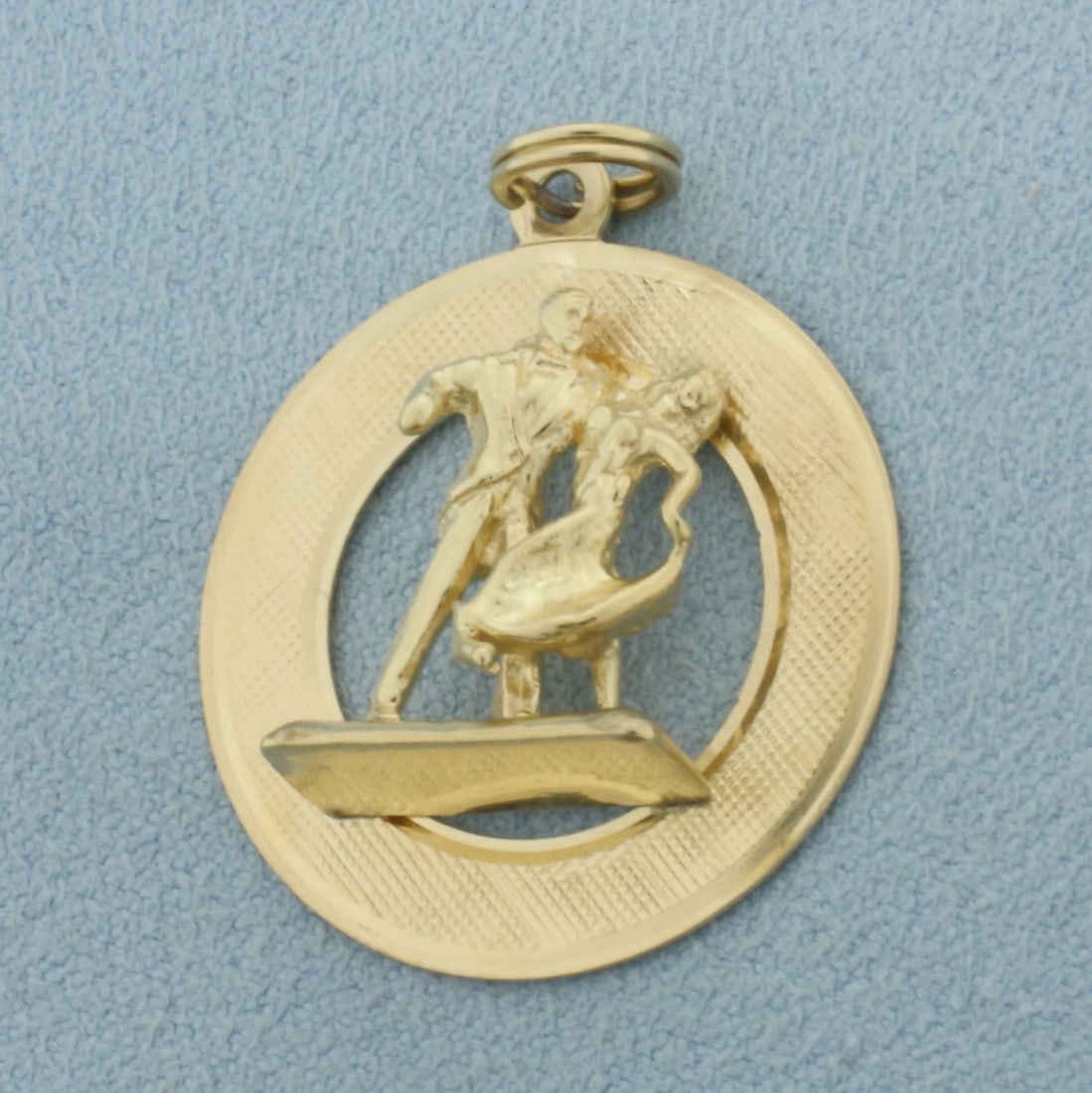 Ballroom Dancing Charm or Pendant in 14k Yellow Gold