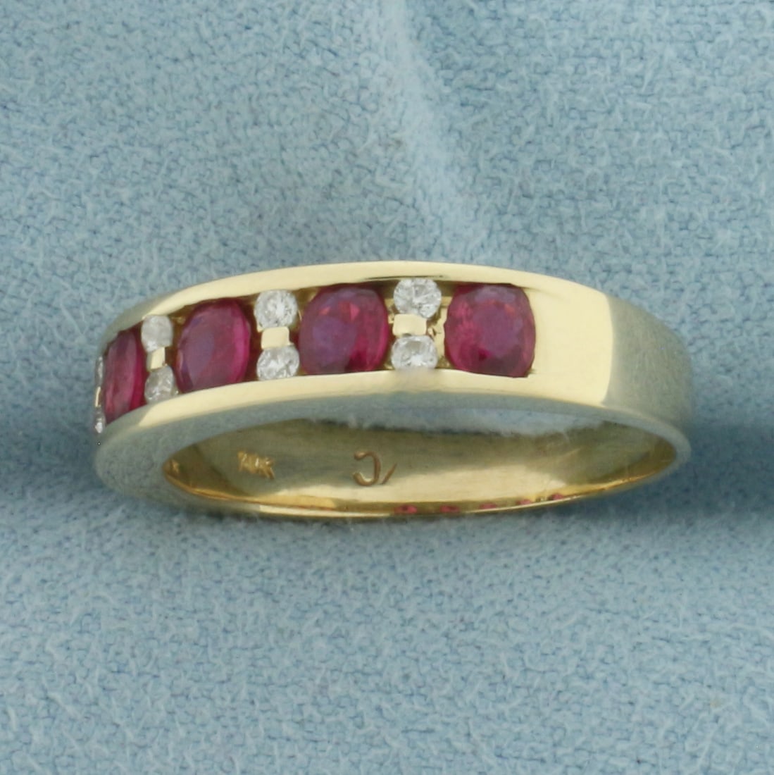 Ruby And Diamond Ring in 14K Yellow Gold - 2