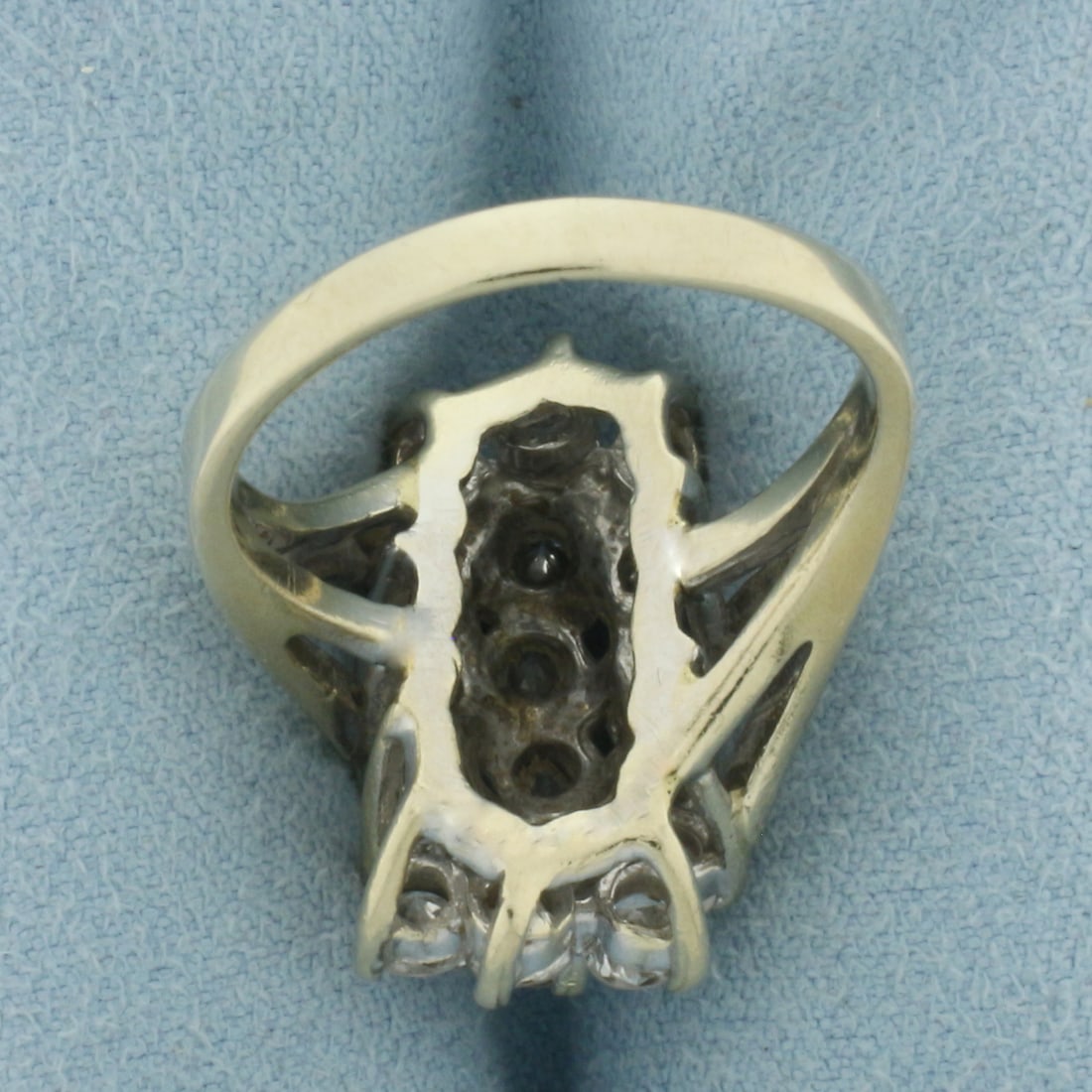 Diamond Waterfall Ring in 14k White Gold - 4