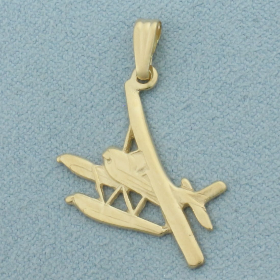 Seaplane Pendant in 14k Yellow Gold (1 of 2)