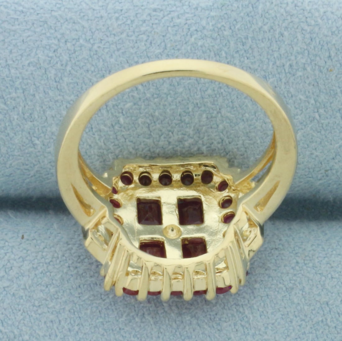 Ruby and Diamond Ring in 10k Yellow Gold - 4