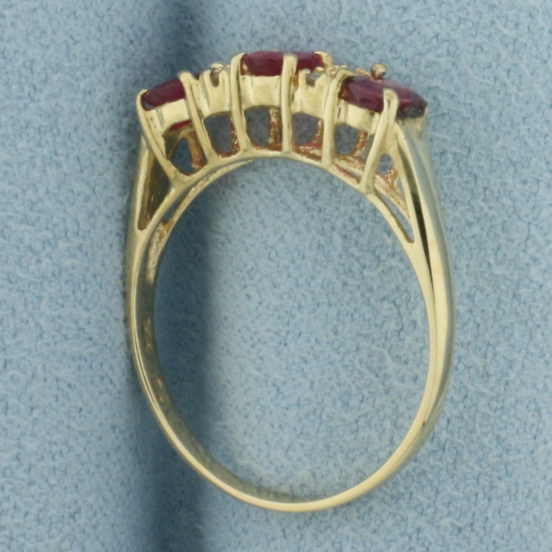 Ruby and Diamond Ring in 14K Yellow Gold - 3