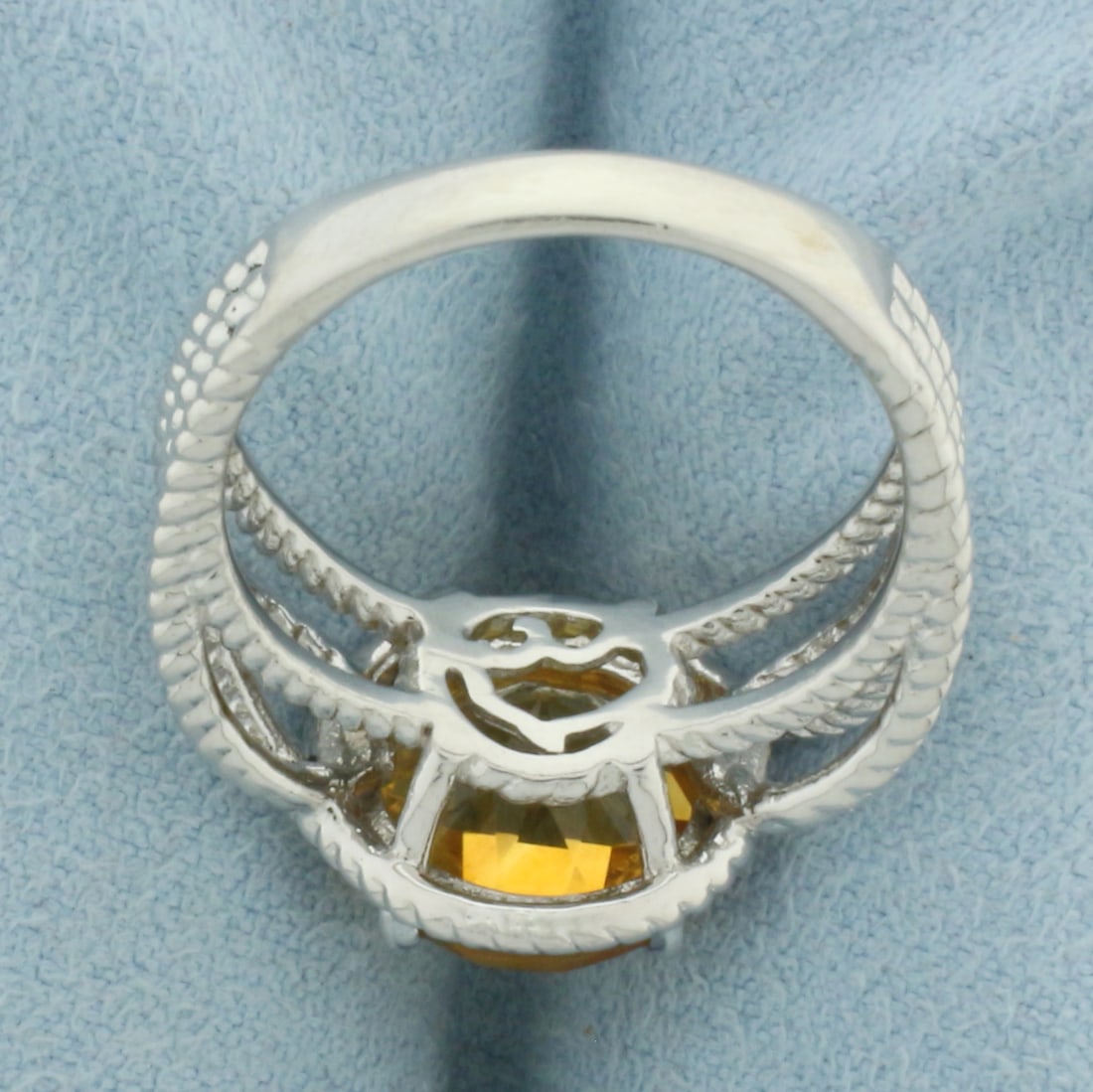 Effy Citrine Cable Ring in Sterling Silver - 4