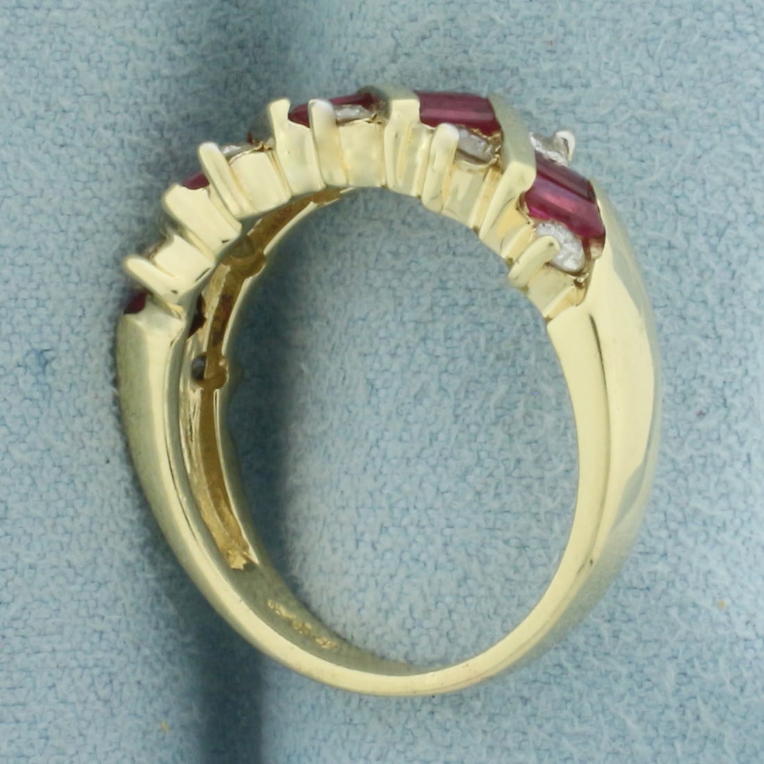 Ruby and Diamond Ring in 14K Yellow Gold - 3