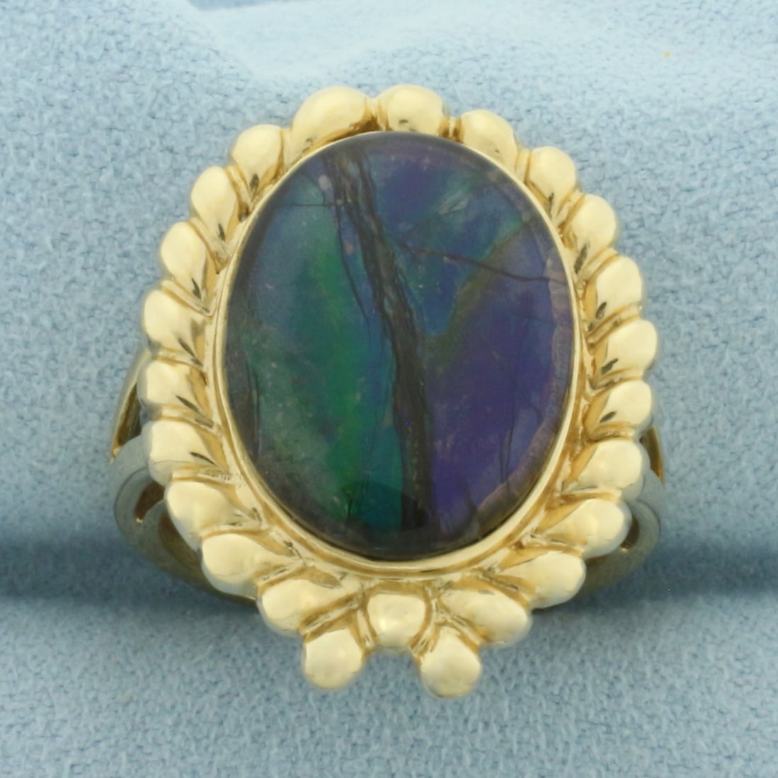 Ammolite Ring in 14k Yellow Gold (1 of 4)