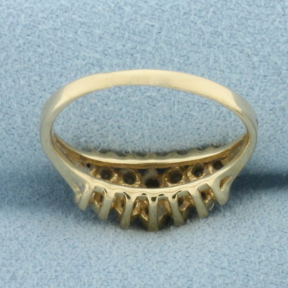 Double Diamond Row Ring in 14k Yellow Gold - 4