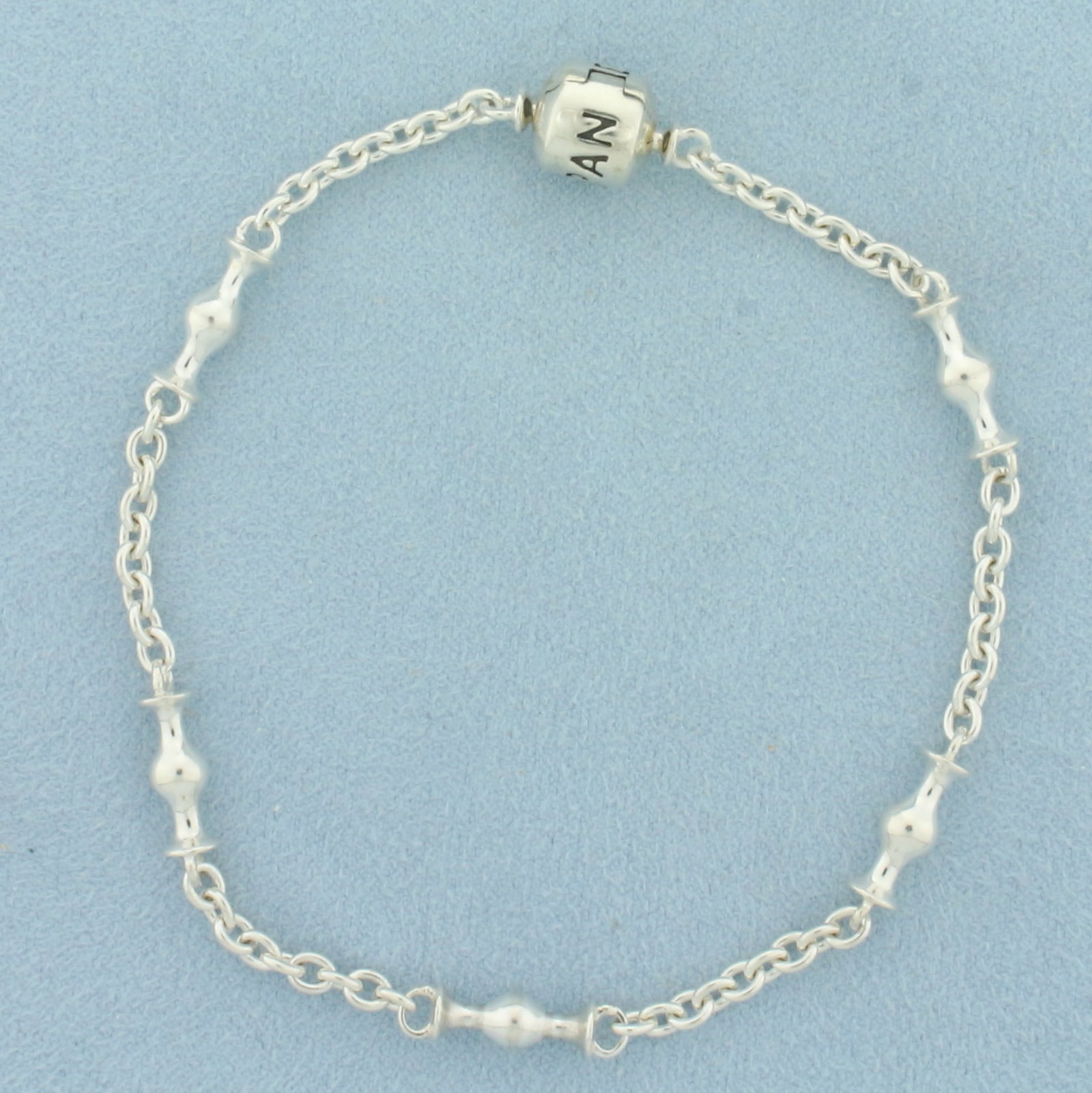 Pandora 5 Clip Station Charm Bracelet in Sterling Silver (1 of 2)